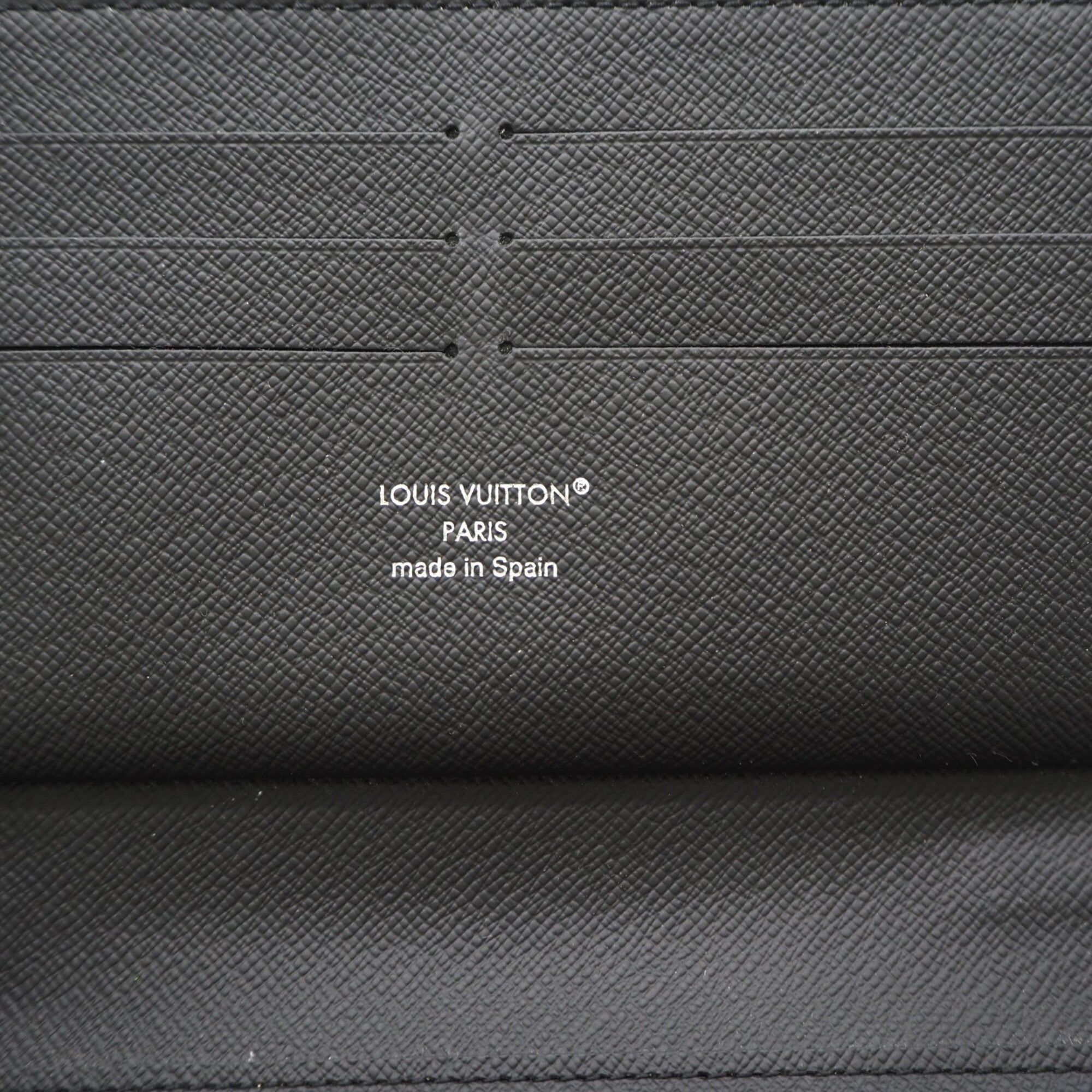 Louis Vuitton Black Gray Coated Canvas Leather Long Wallet (Bi-Fold) (Pre-Owned)