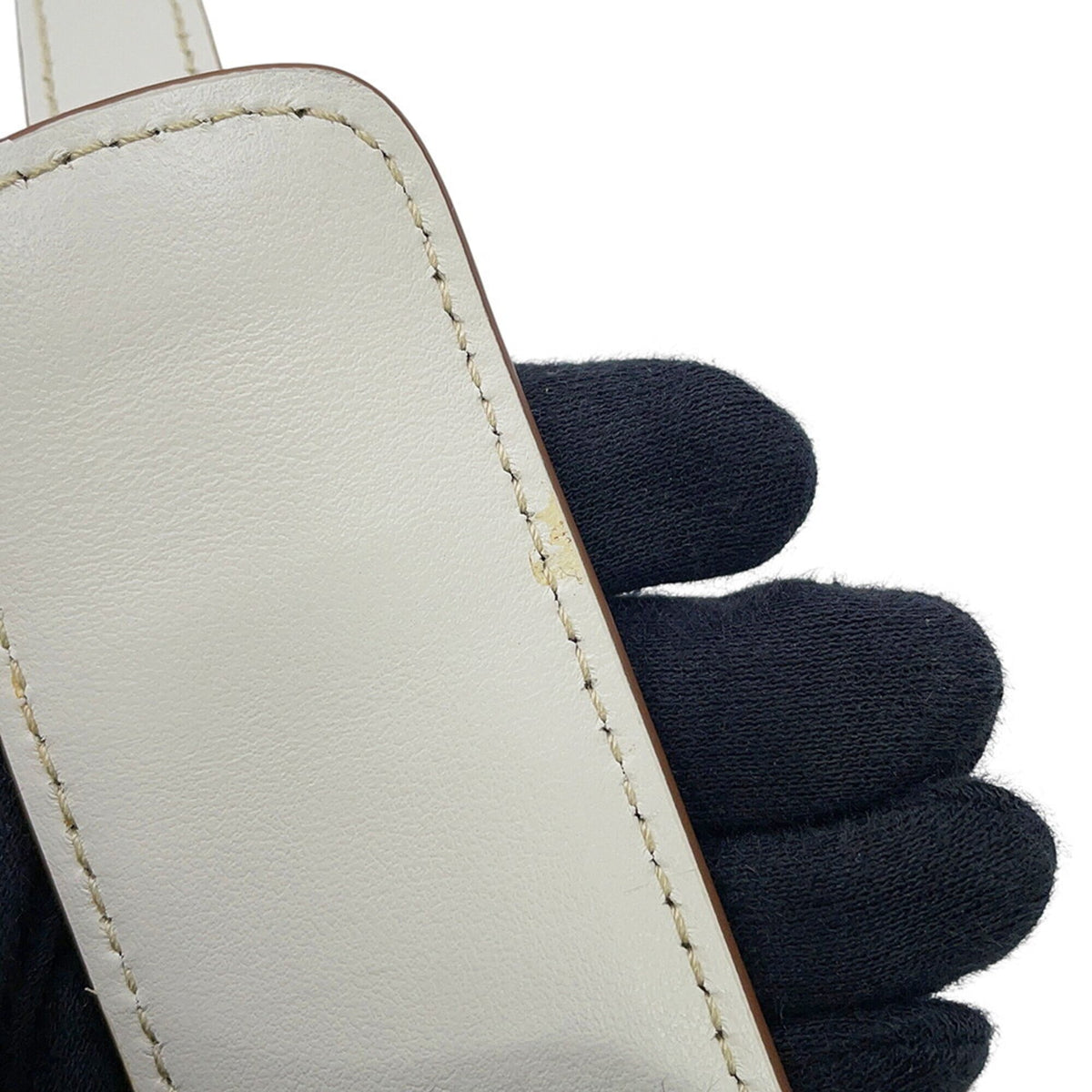 Prada Brown White Canvas Leather Handbag (Pre-Owned)