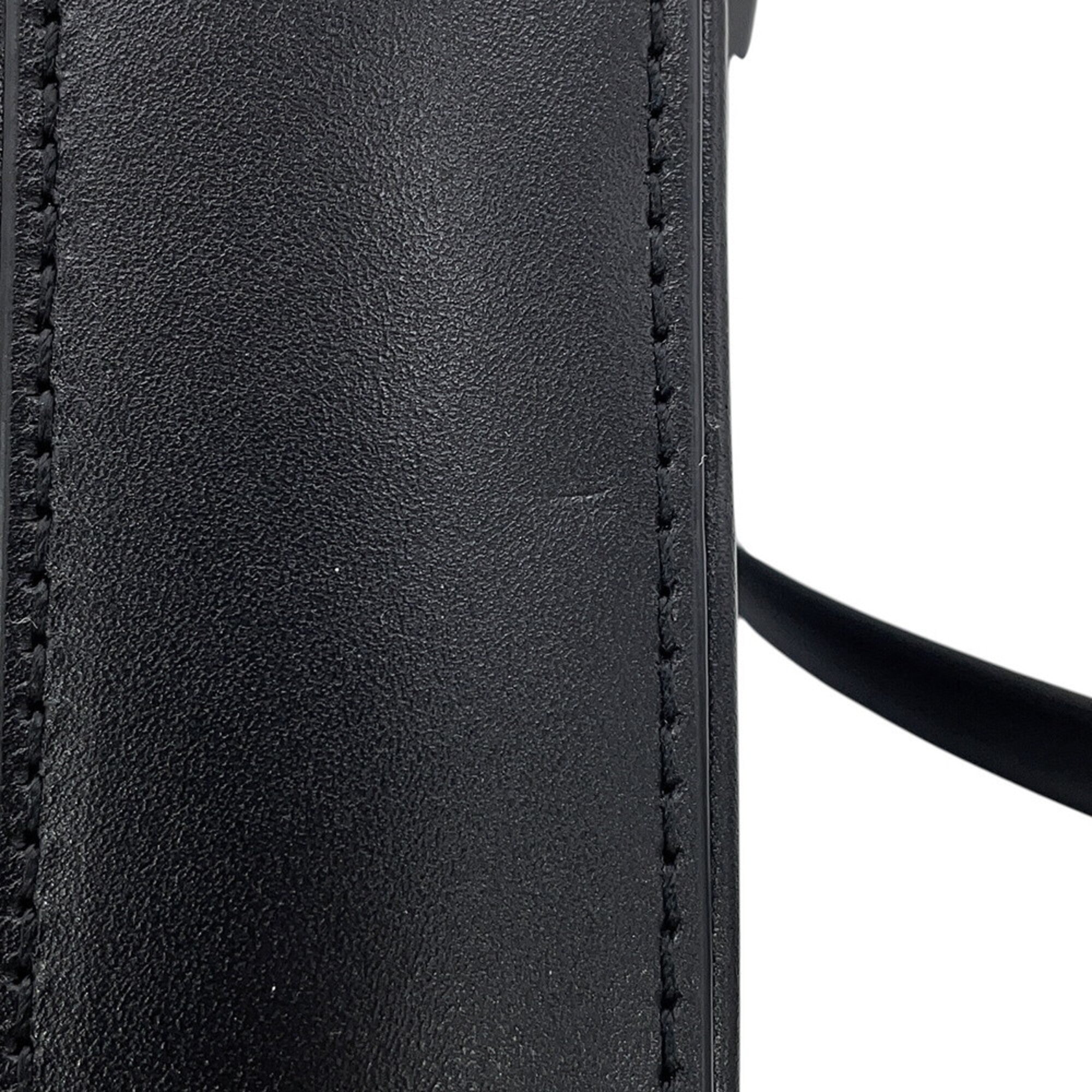 Yves Saint Laurent Black Leather Handbag Shoulder Bag (Pre-Owned)