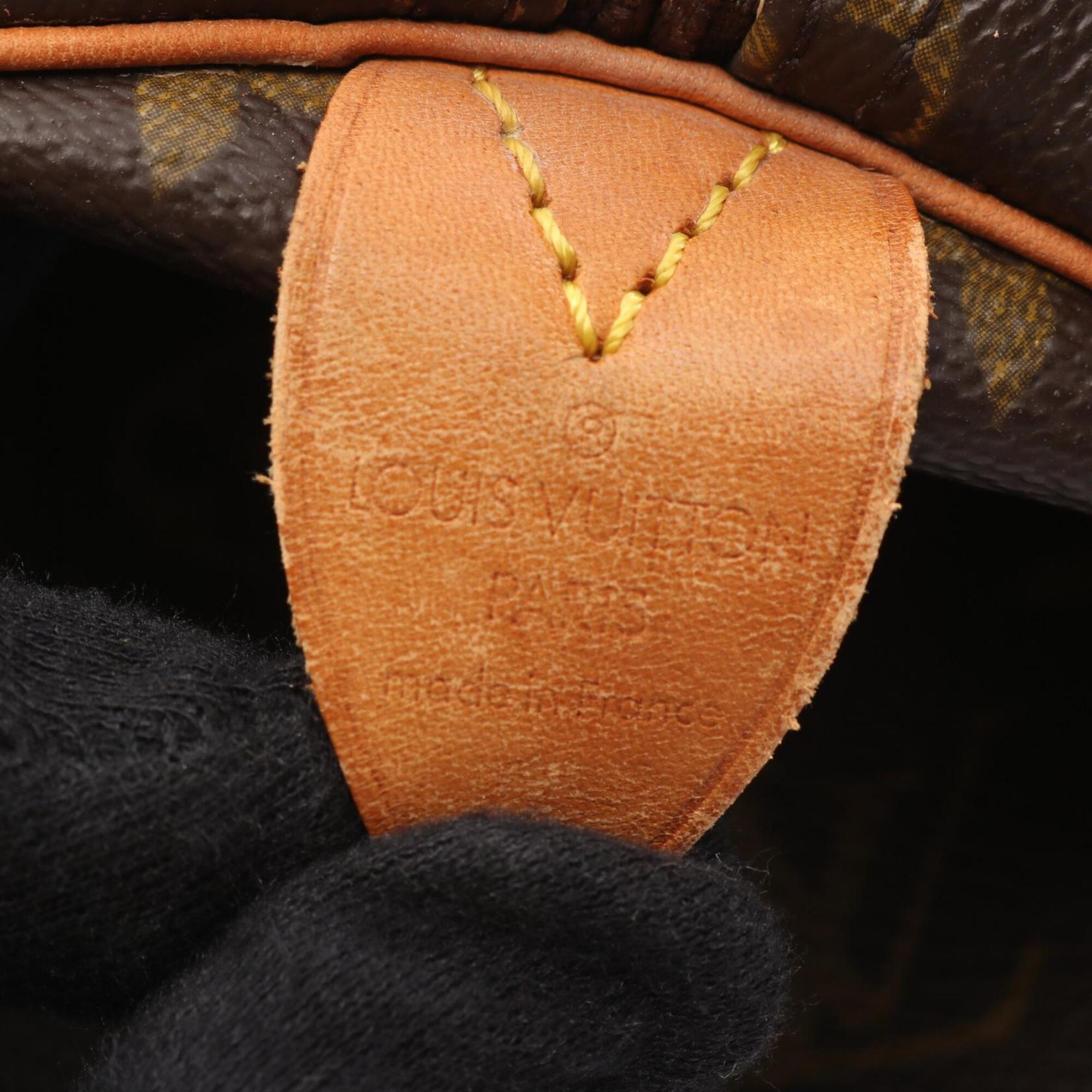 Louis Vuitton Brown Monogram Coated Canvas Leather Boston Bag Handbag (Pre-Owned)