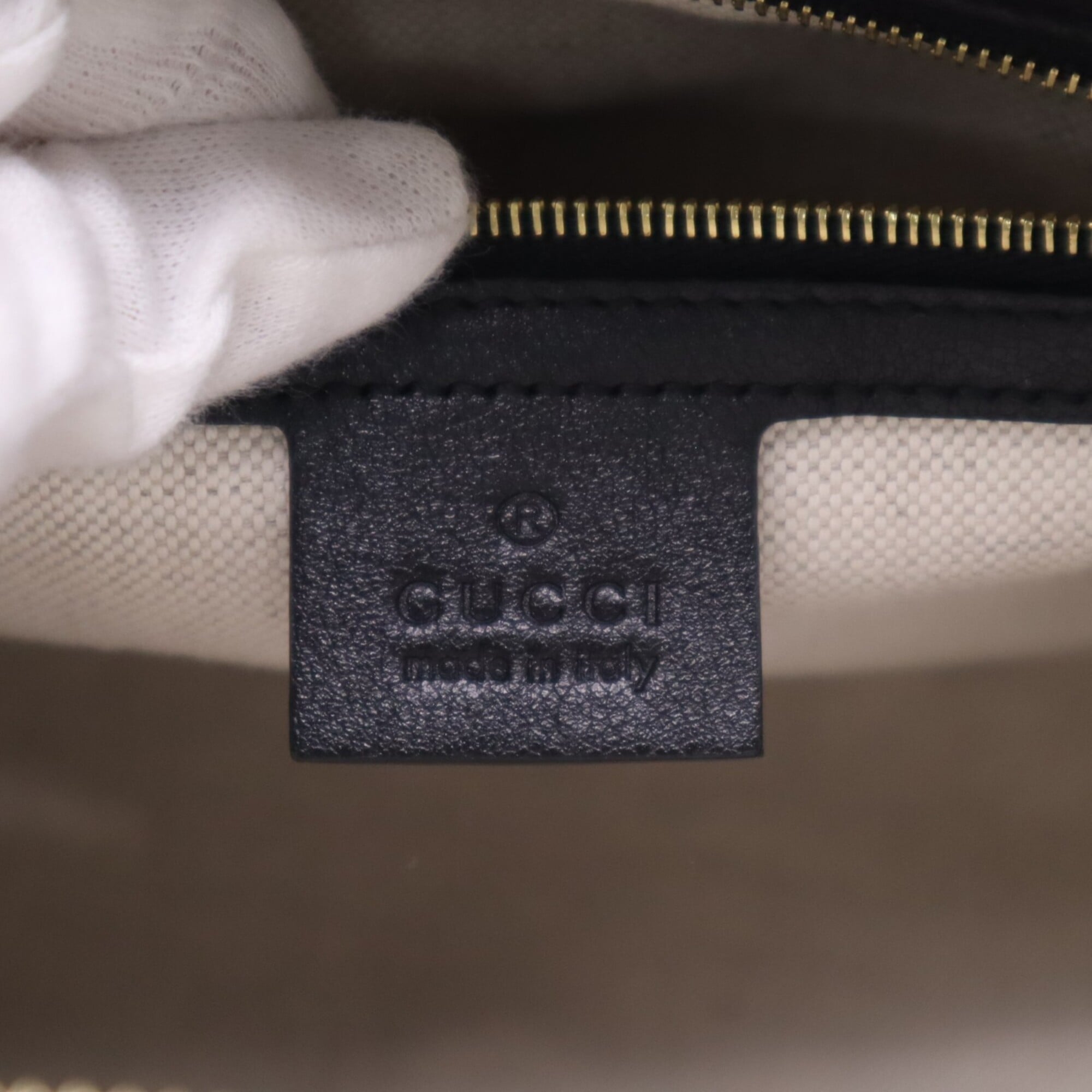 Gucci Beige Brown Leather Handbag Shoulder Bag (Pre-Owned)