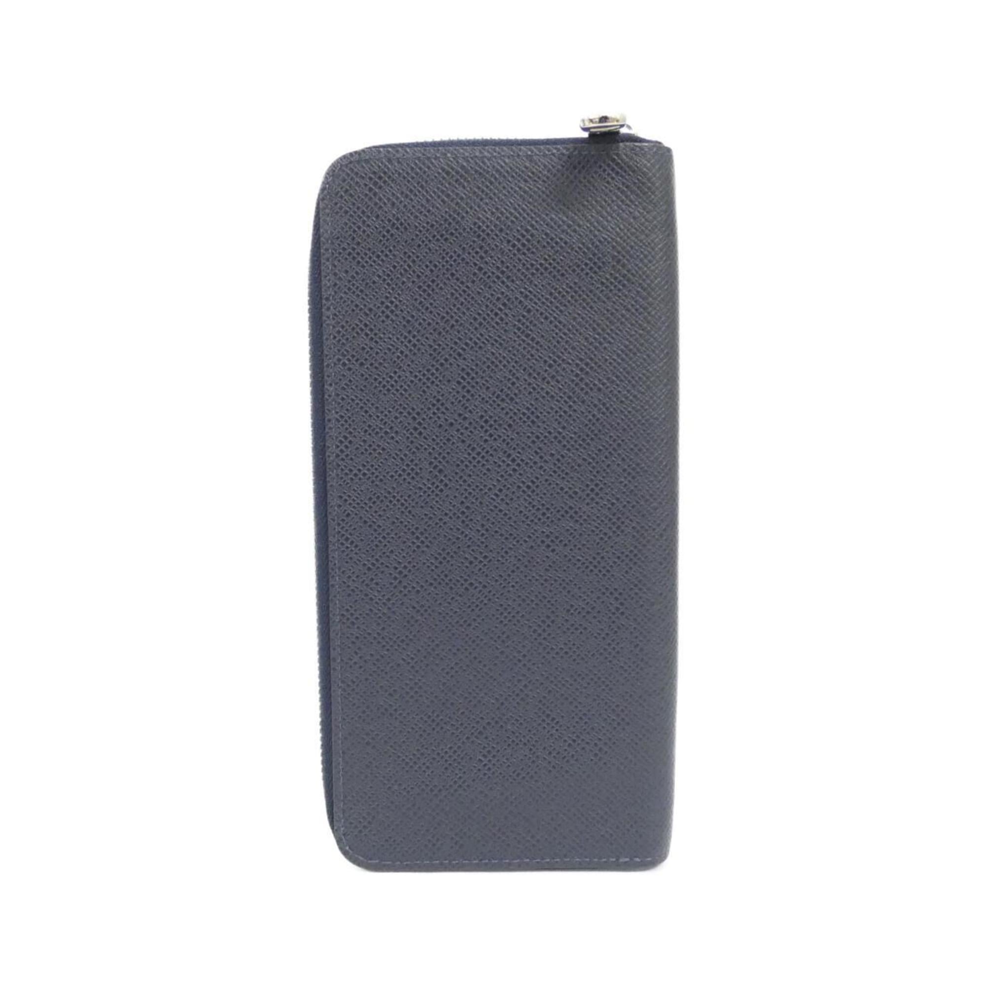Louis Vuitton Blue Marine Leather Long Wallet (Bi-Fold) (Pre-Owned)