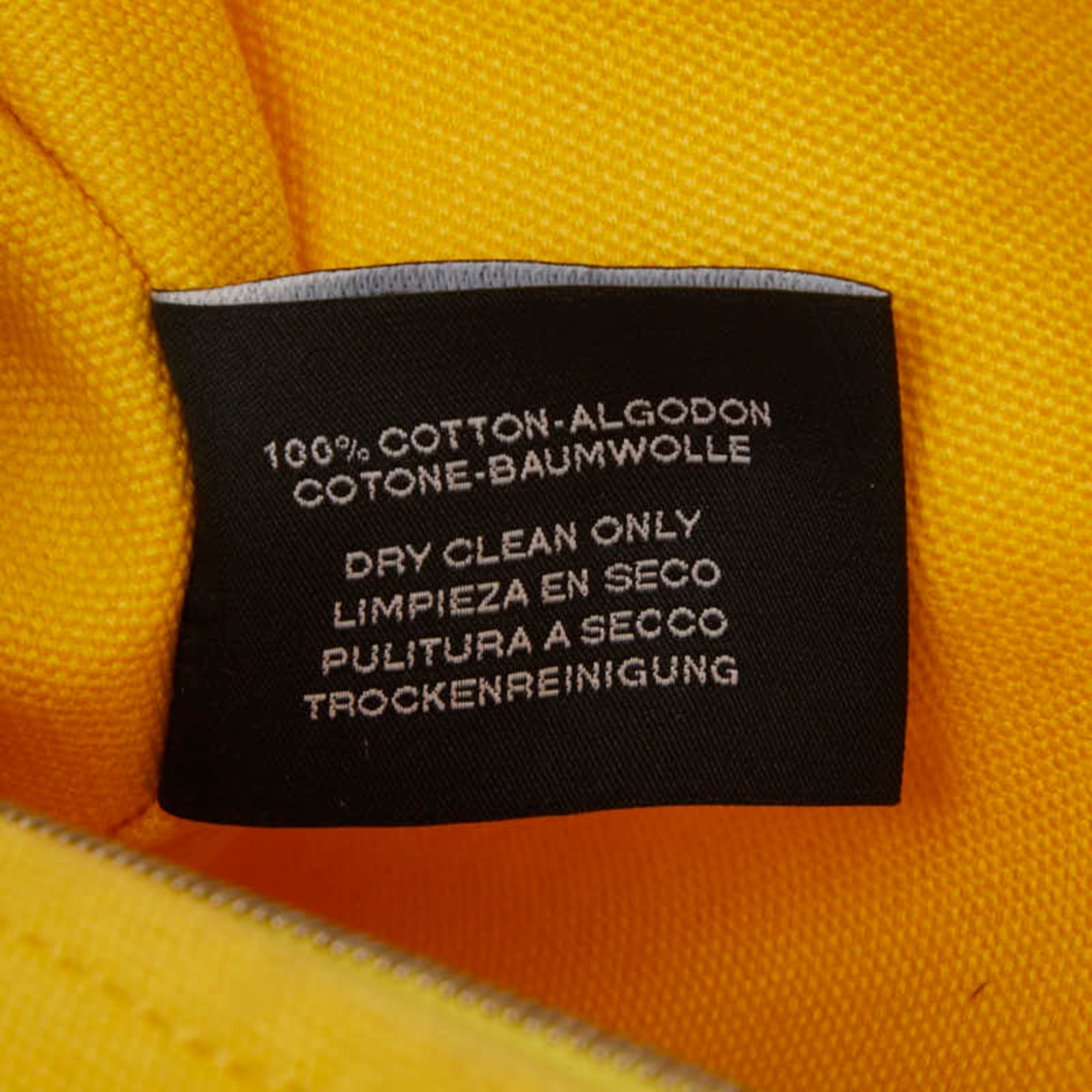 Hermes Yellow Cotton Handbag Pouch (Pre-Owned)