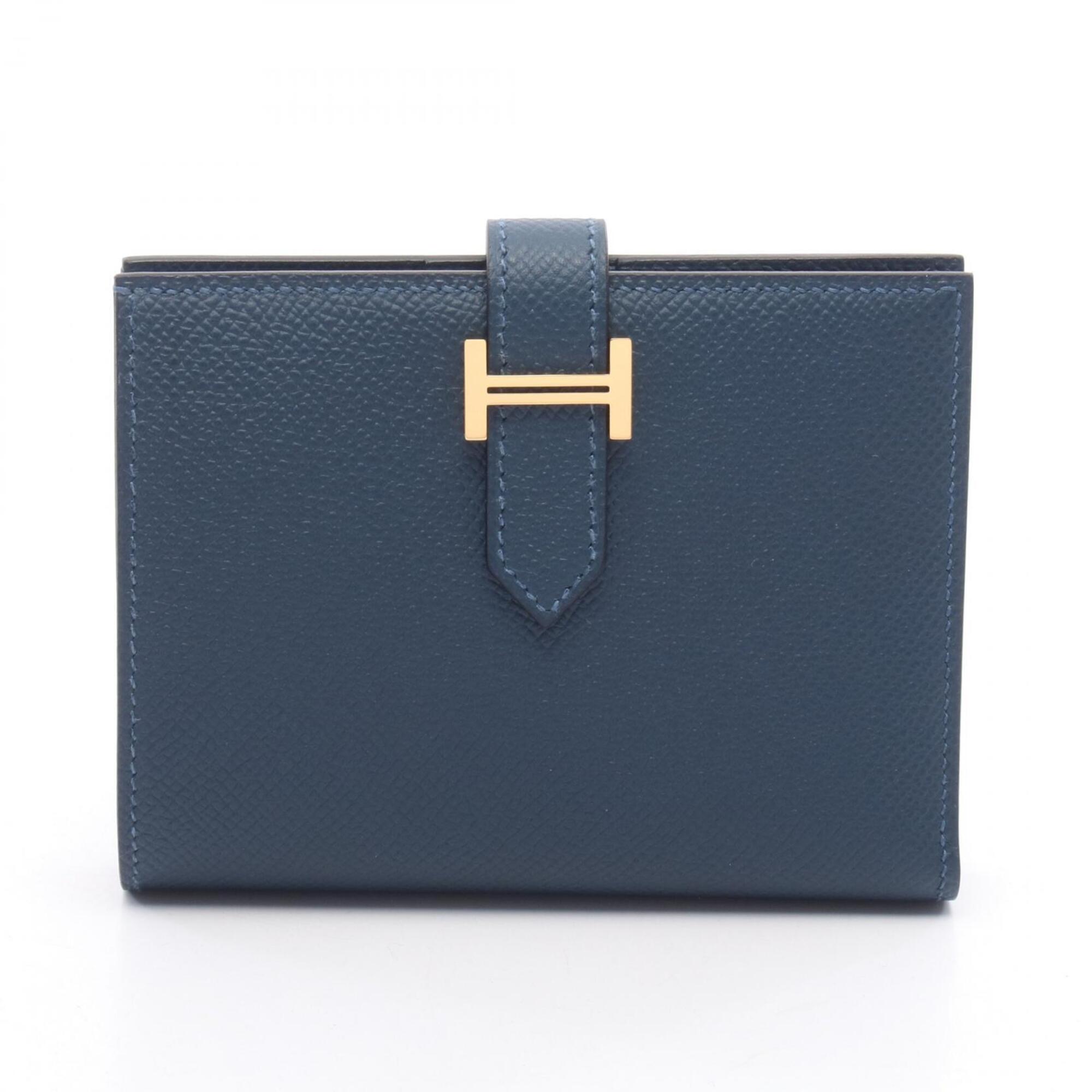 Hermes Blue Epsom Leather Wallet (Bi-Fold) (Pre-Owned)