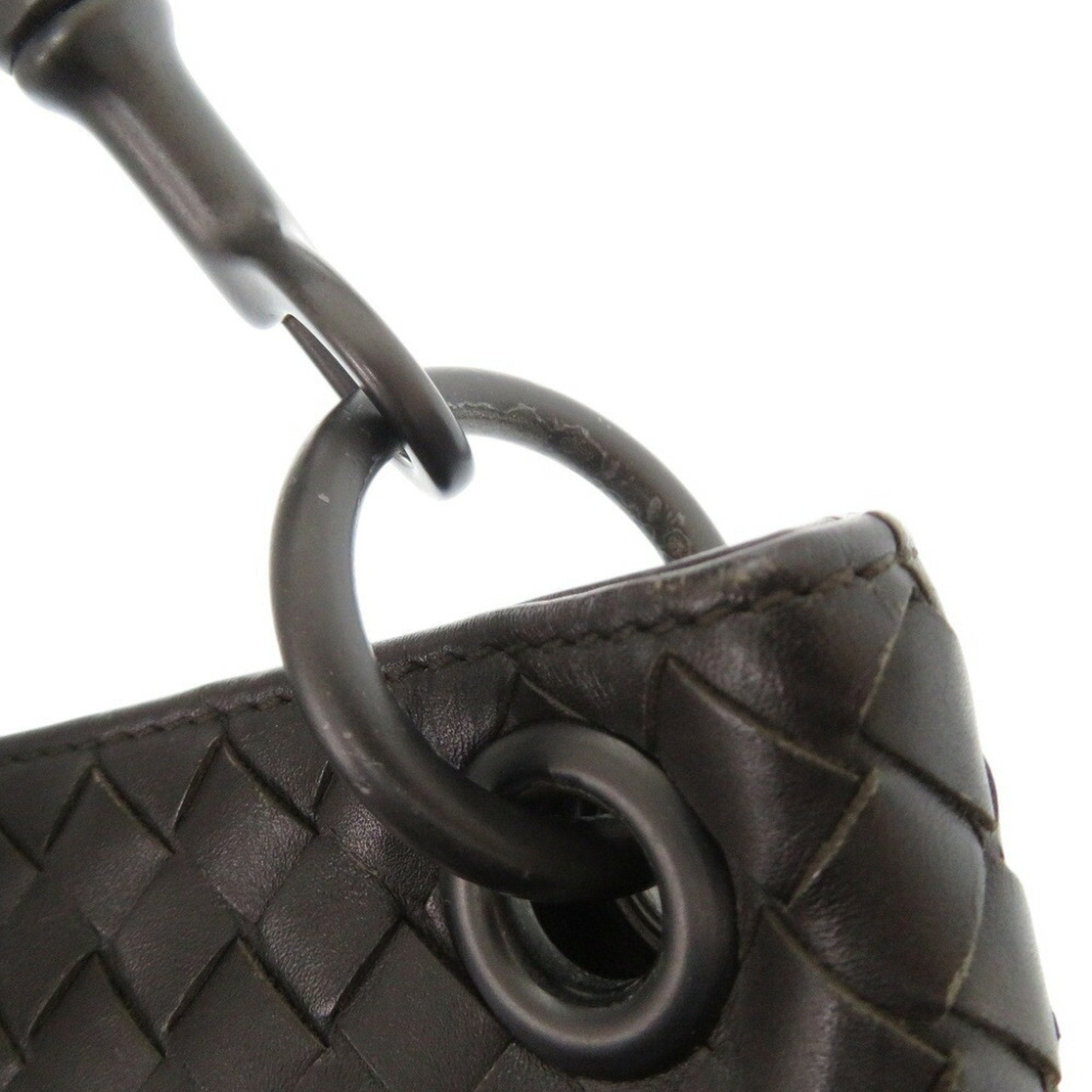 Bottega Veneta Dark Brown Leather Shoulder Bag (Pre-Owned)