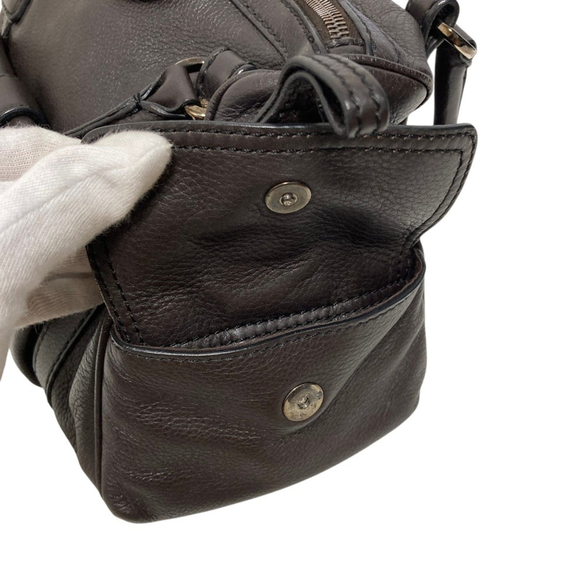 Tod's Brown Leather Boston Bag Handbag (Pre-Owned)