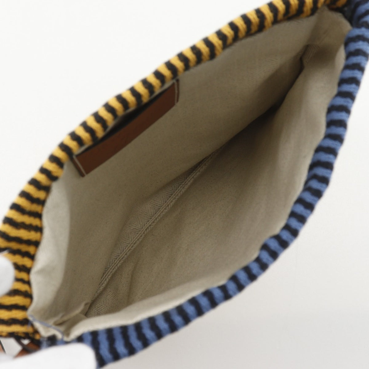 Loewe Blue White Canvas Shoulder Bag (Pre-Owned)