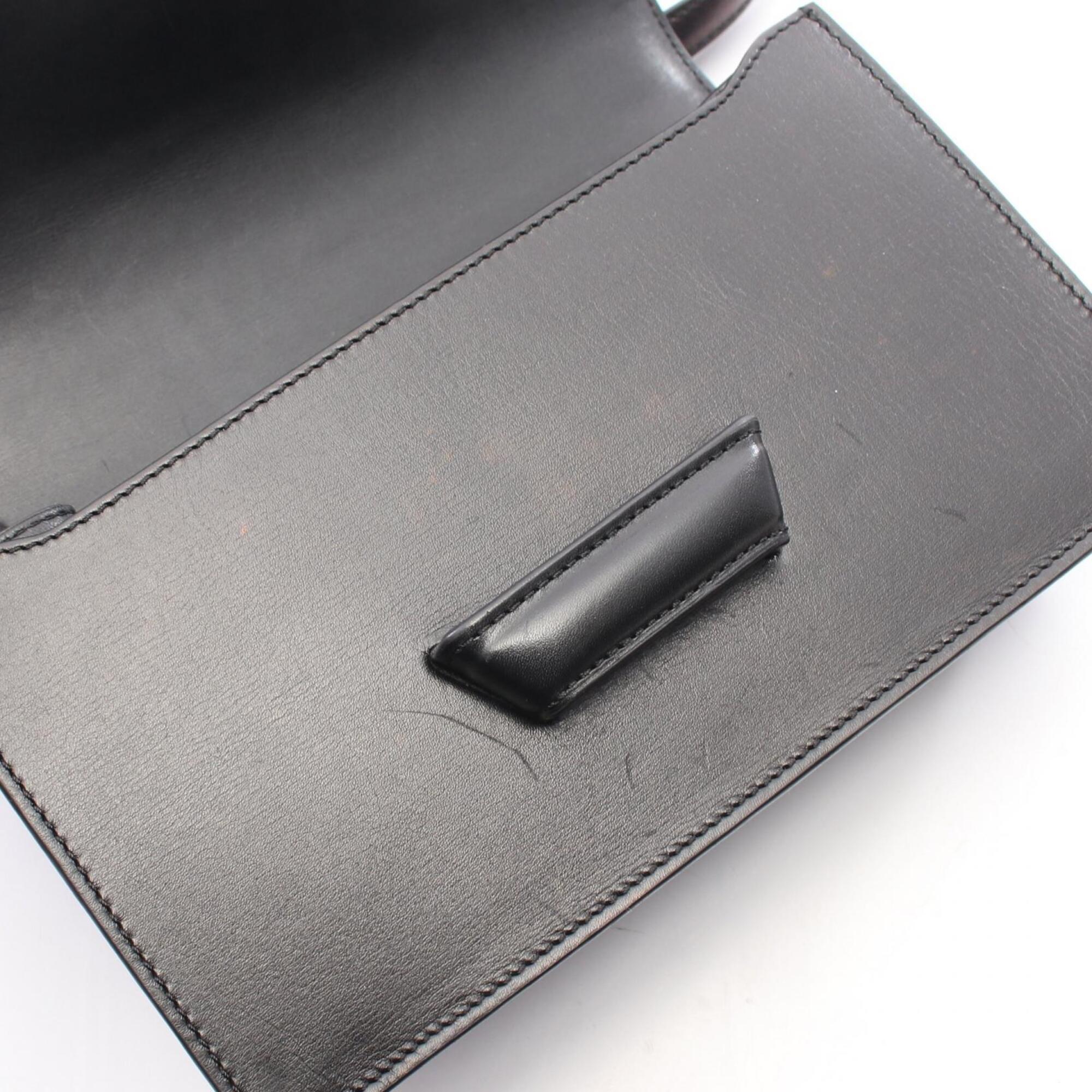 Loewe Black Leather Handbag Shoulder Bag (Pre-Owned)