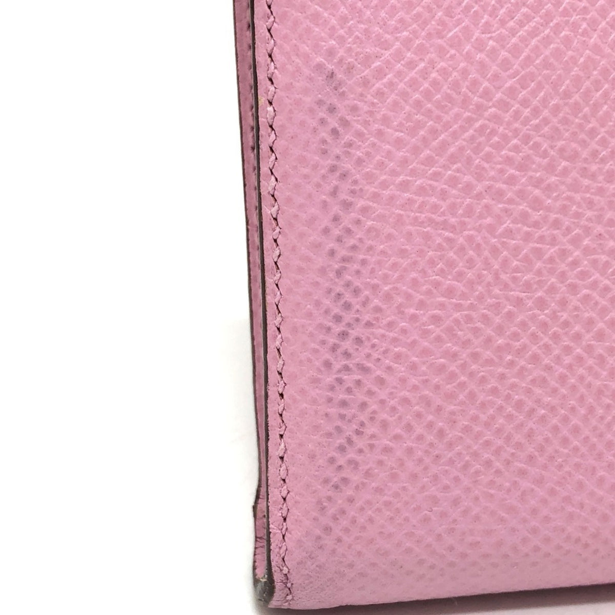 Hermes Pink Yellow Epsom Leather Long Wallet (Bi-Fold) (Pre-Owned)