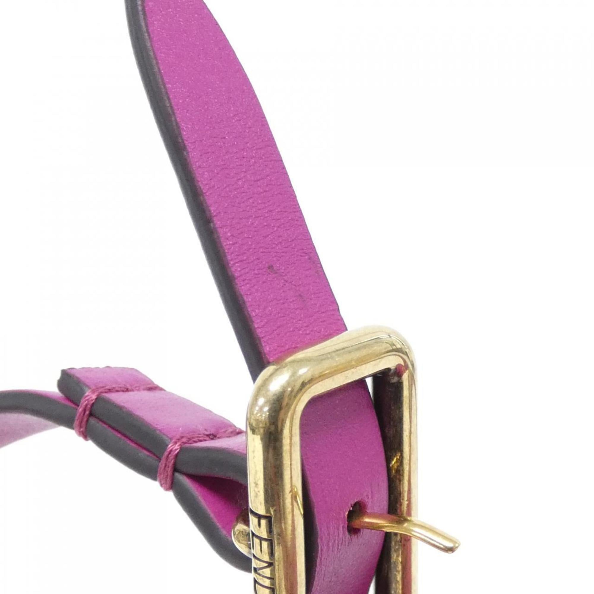 Fendi Pink Leather Shoulder Bag (Pre-Owned)