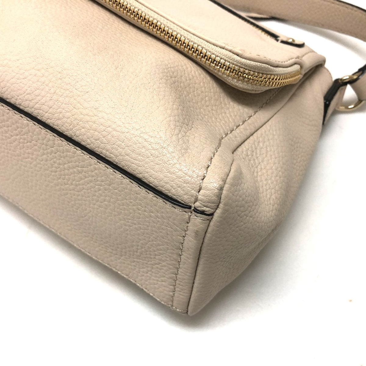 Kate Spade Beige Leather Shoulder Bag (Pre-Owned)