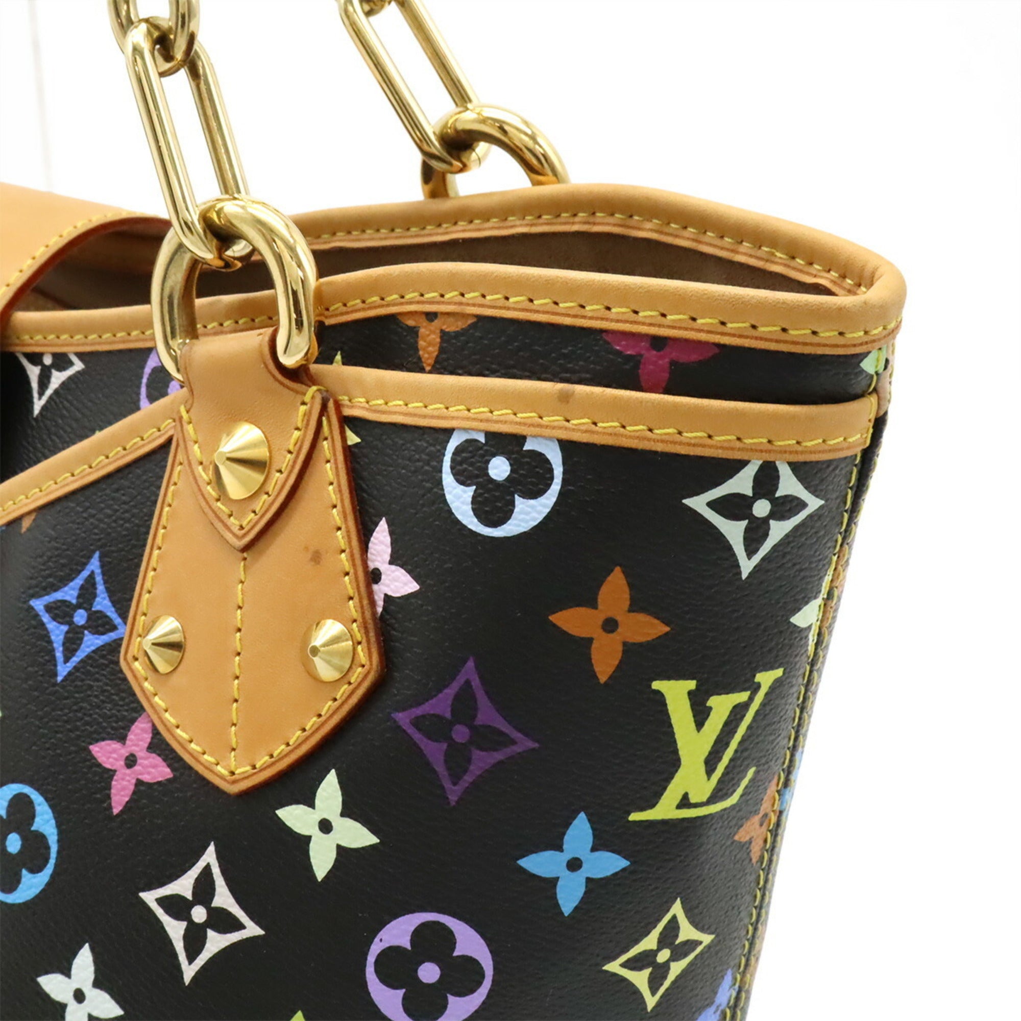 Louis Vuitton Noir Pvc Shoulder Bag Tote Bag (Pre-Owned)