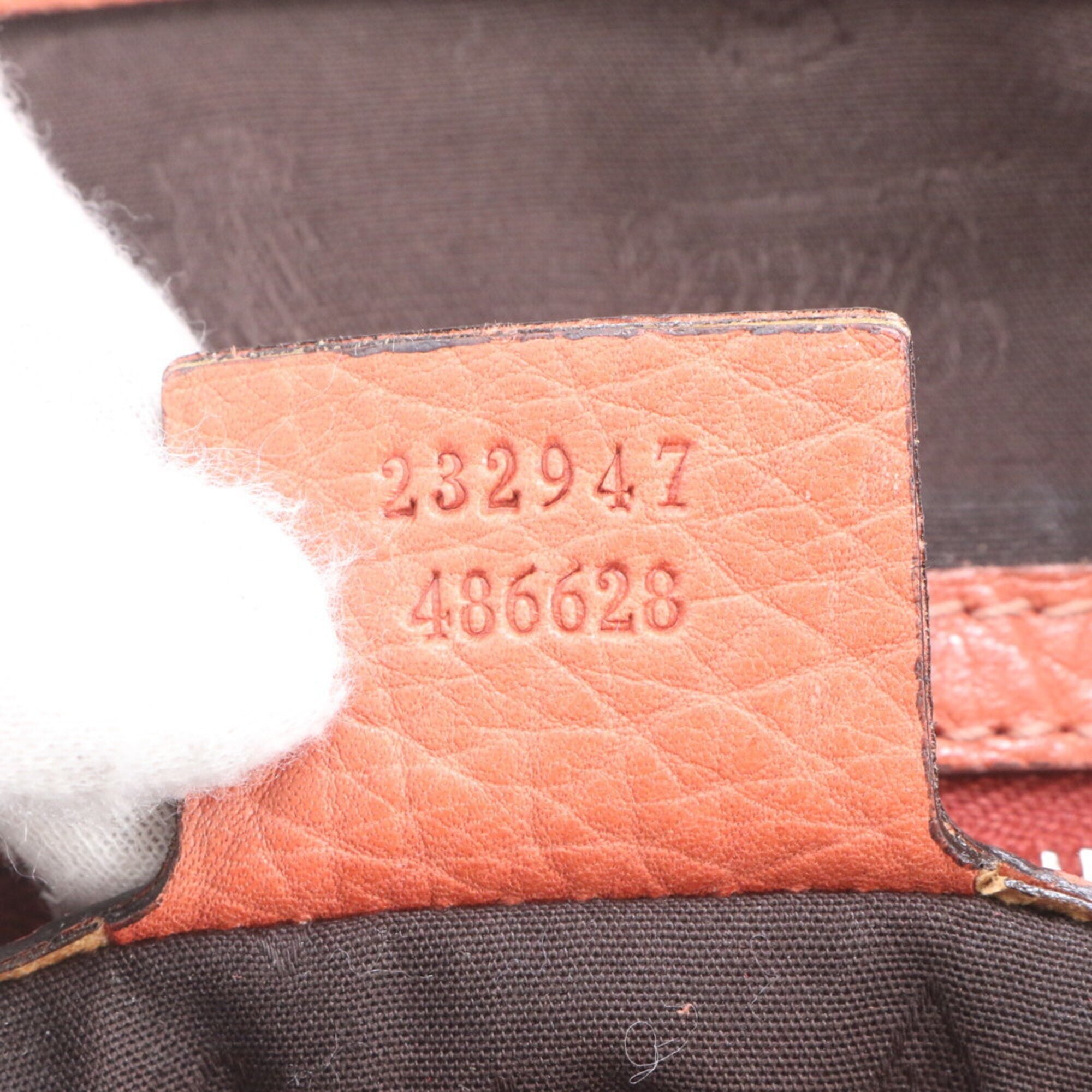 Gucci Leather Handbag Tote Bag (Pre-Owned)