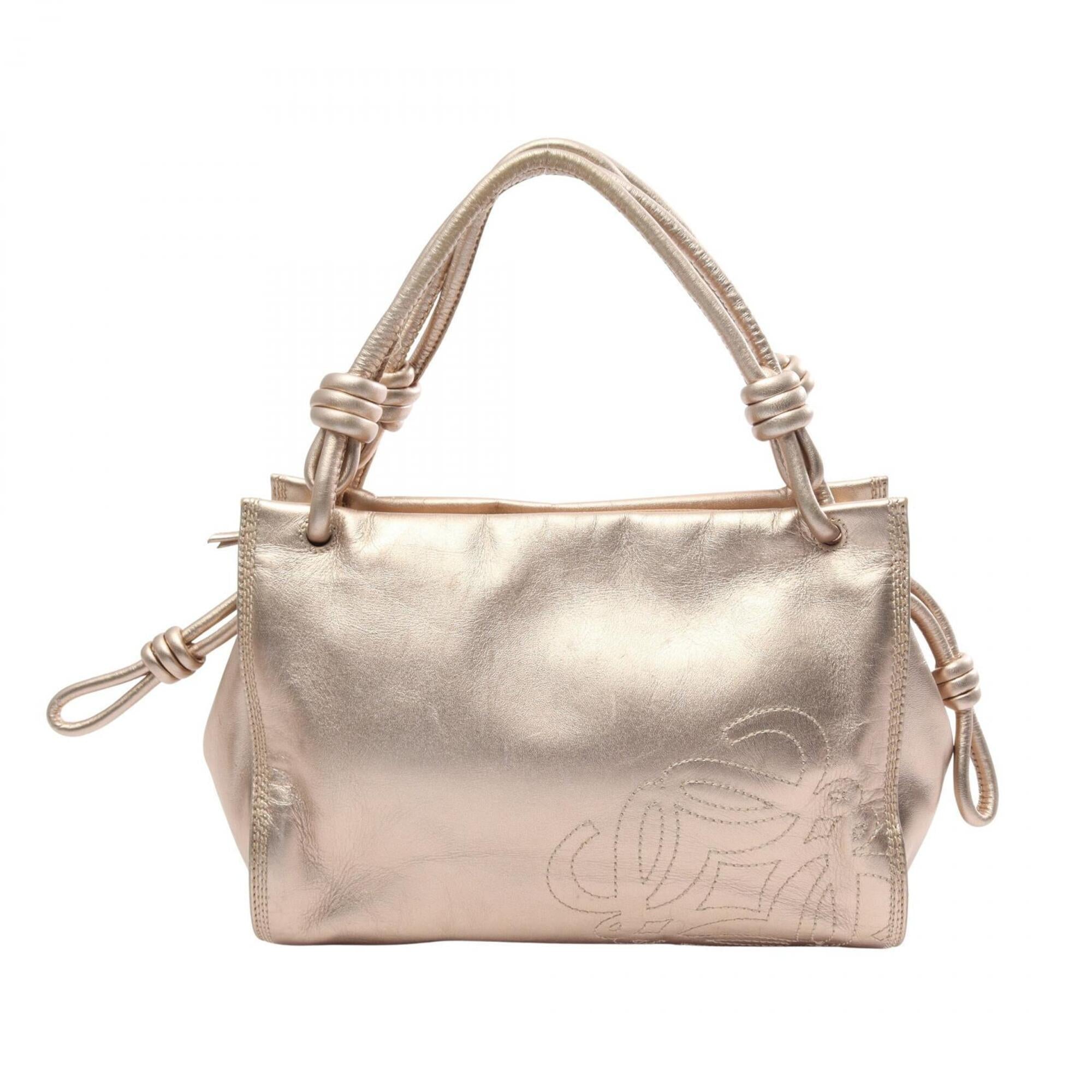 Loewe Gold Leather Handbag (Pre-Owned)