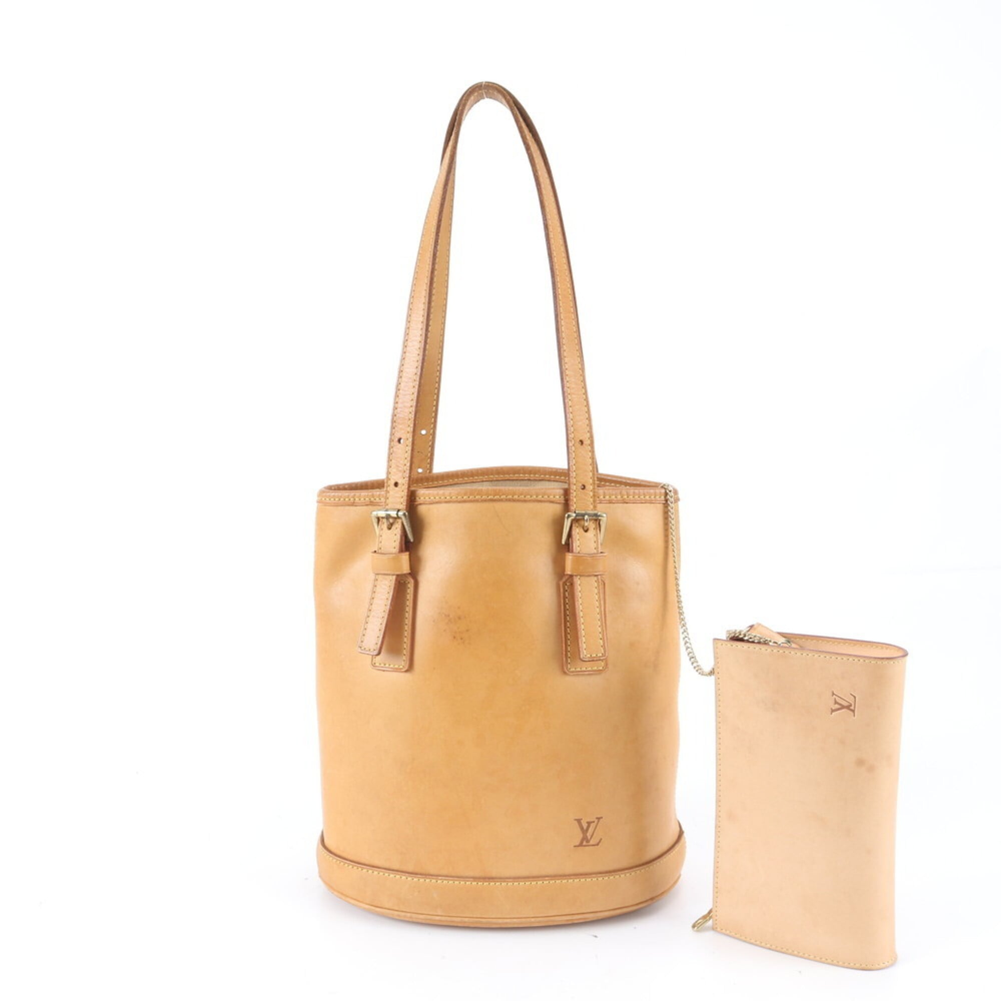 Louis Vuitton Natural Leather Handbag Pouch Shoulder Bag Tote Bag (Pre-Owned)
