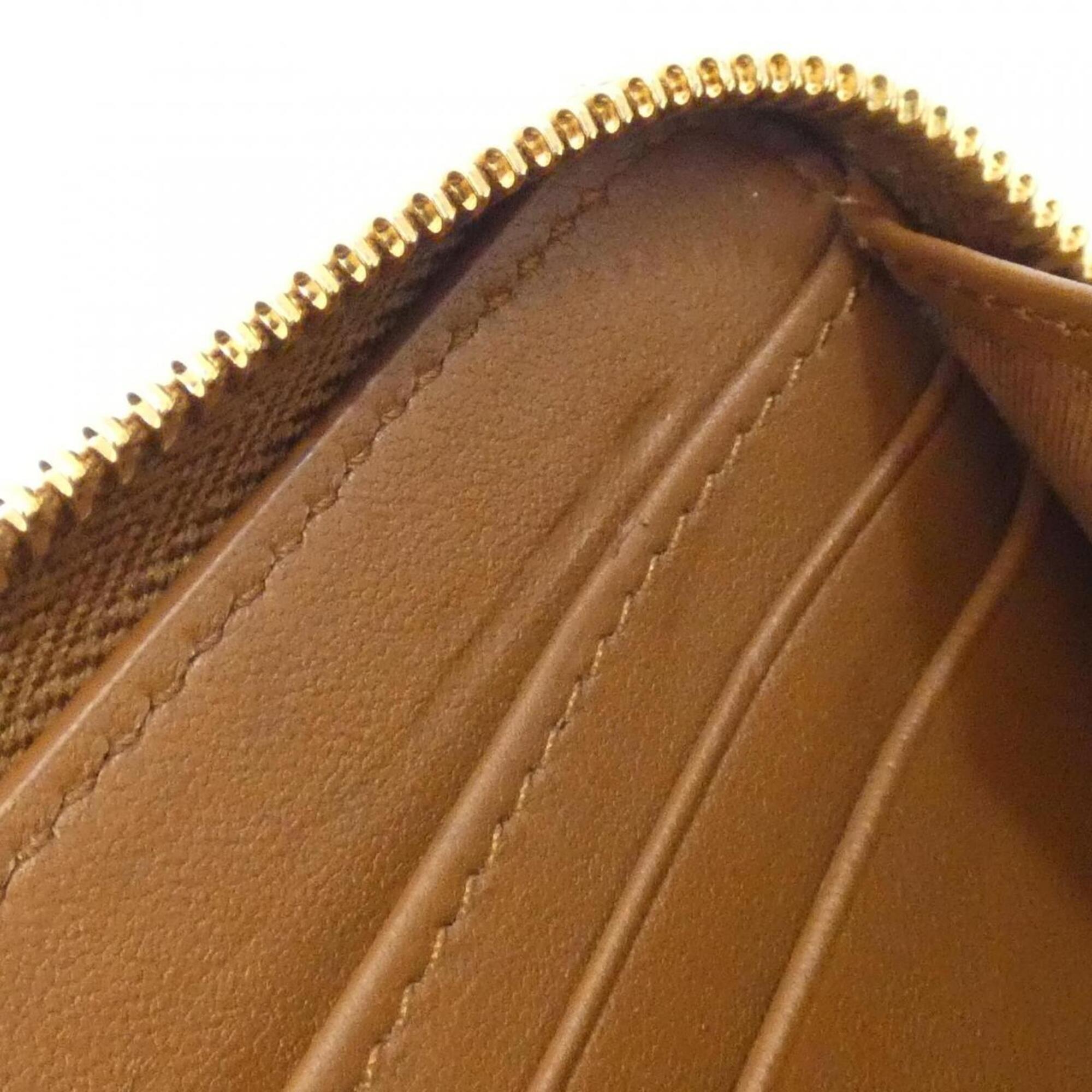 Christian Dior Brown Leather Long Wallet (Bi-Fold) (Pre-Owned)