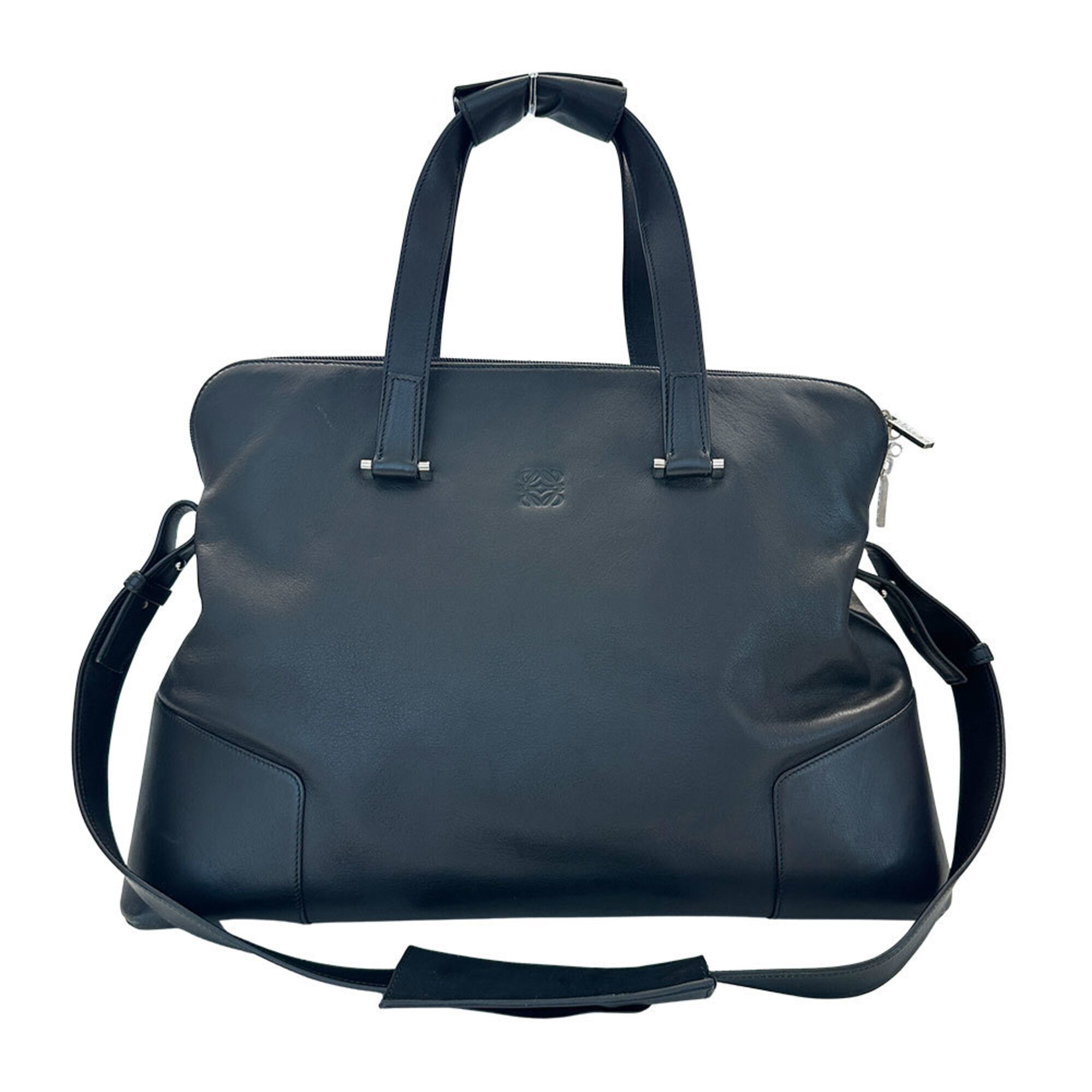 Loewe Black Leather Handbag Shoulder Bag (Pre-Owned)