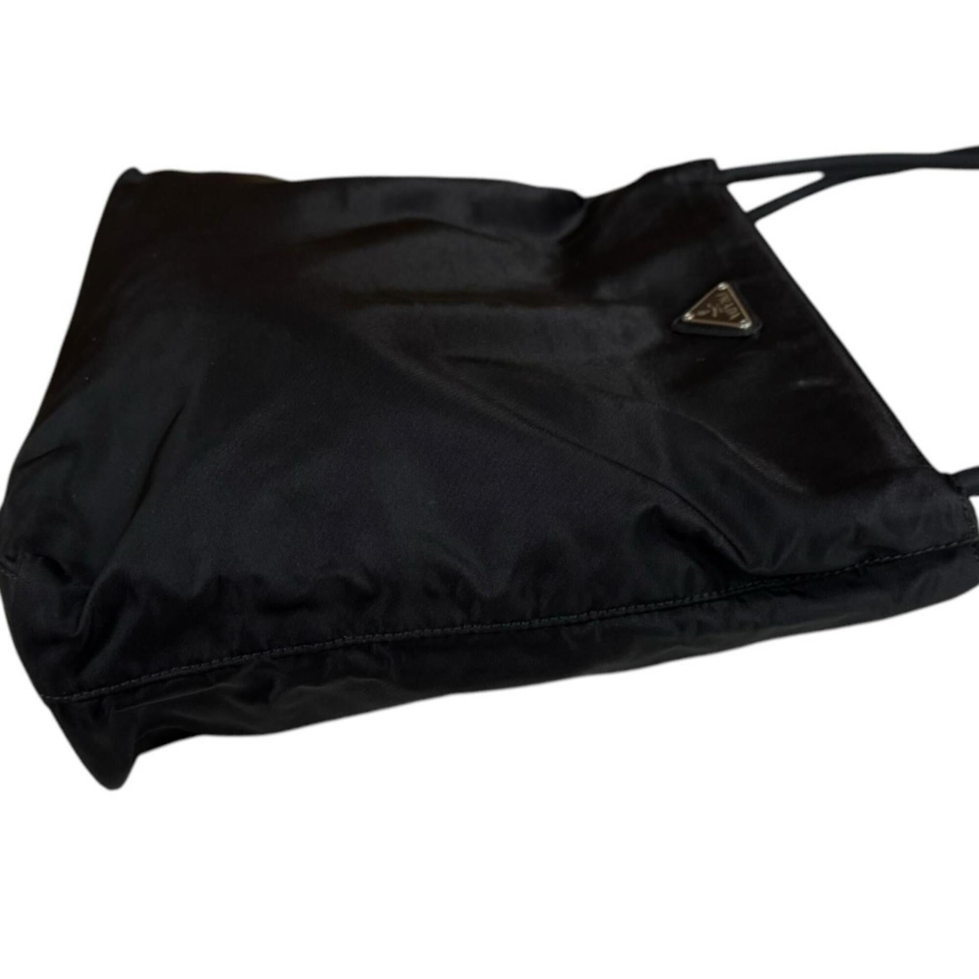 Prada Black Nero Nylon Handbag Tote Bag (Pre-Owned)