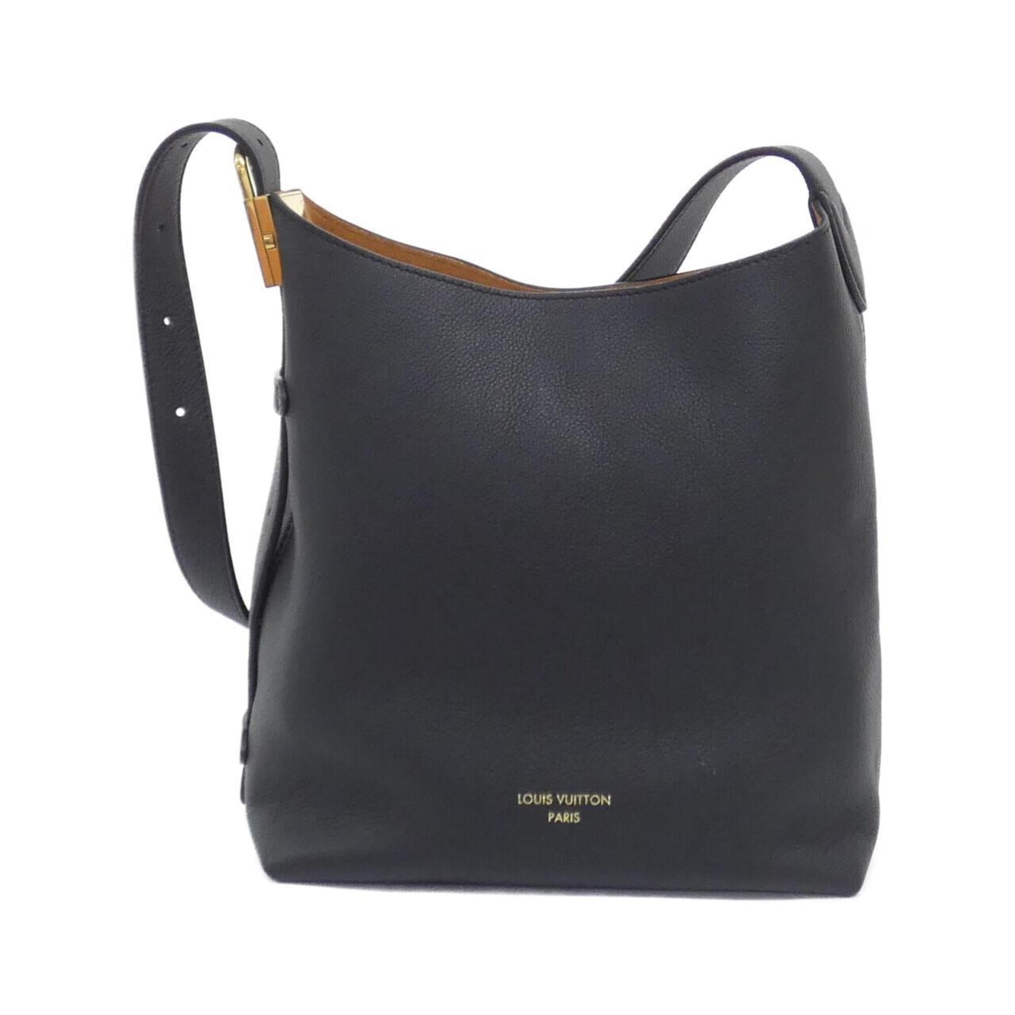 Louis Vuitton Black Leather Pouch Shoulder Bag (Pre-Owned)