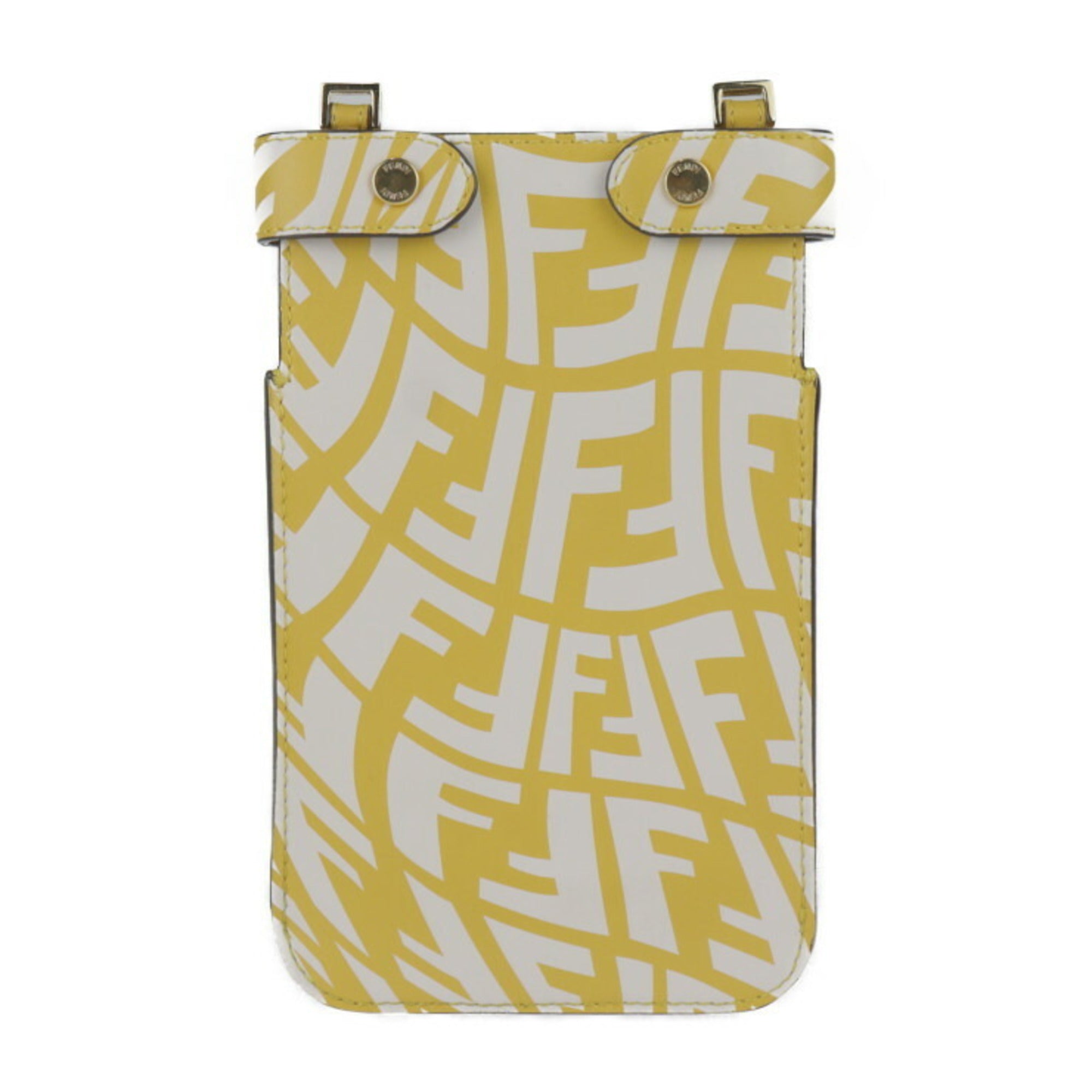 Fendi Yellow Leather Pochette Pouch Shoulder Bag (Pre-Owned)
