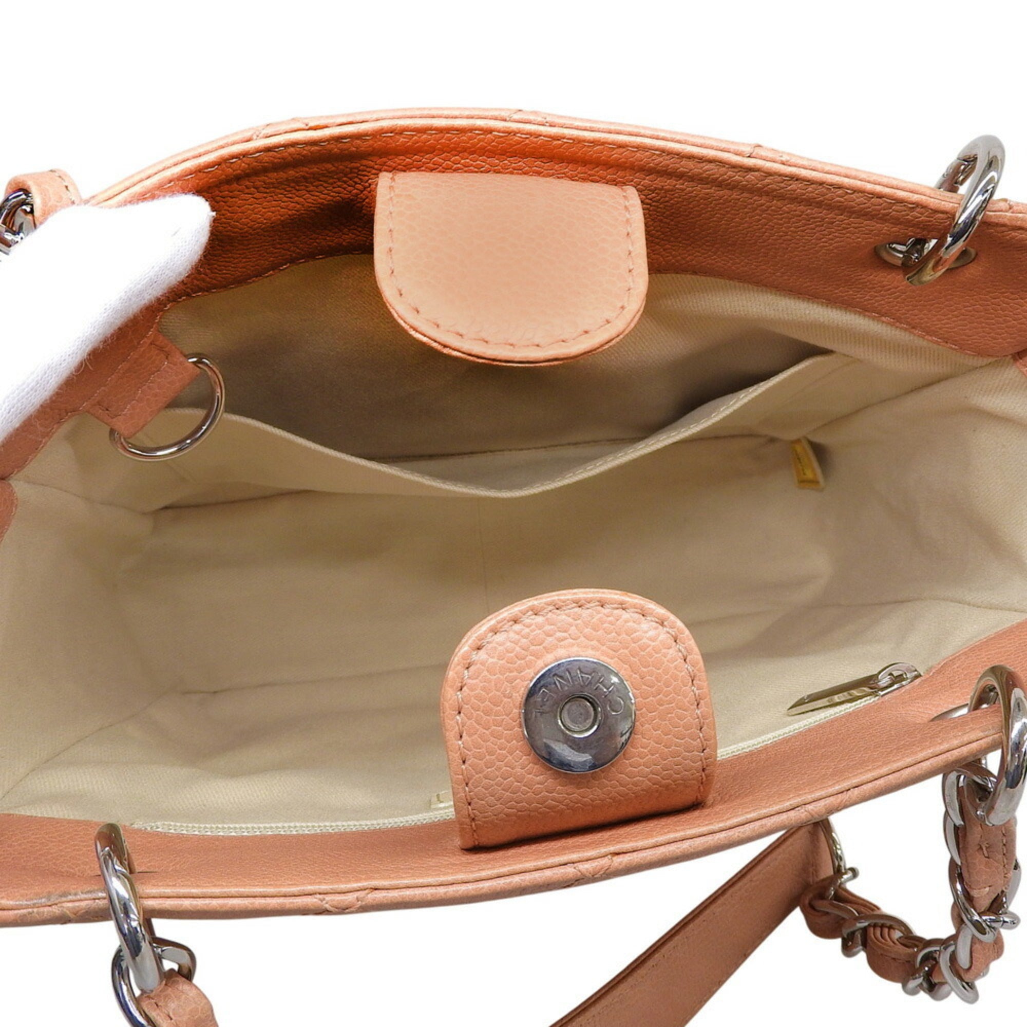 Chanel Salmon Pink Grained Calfskin Tote Bag (Pre-Owned)