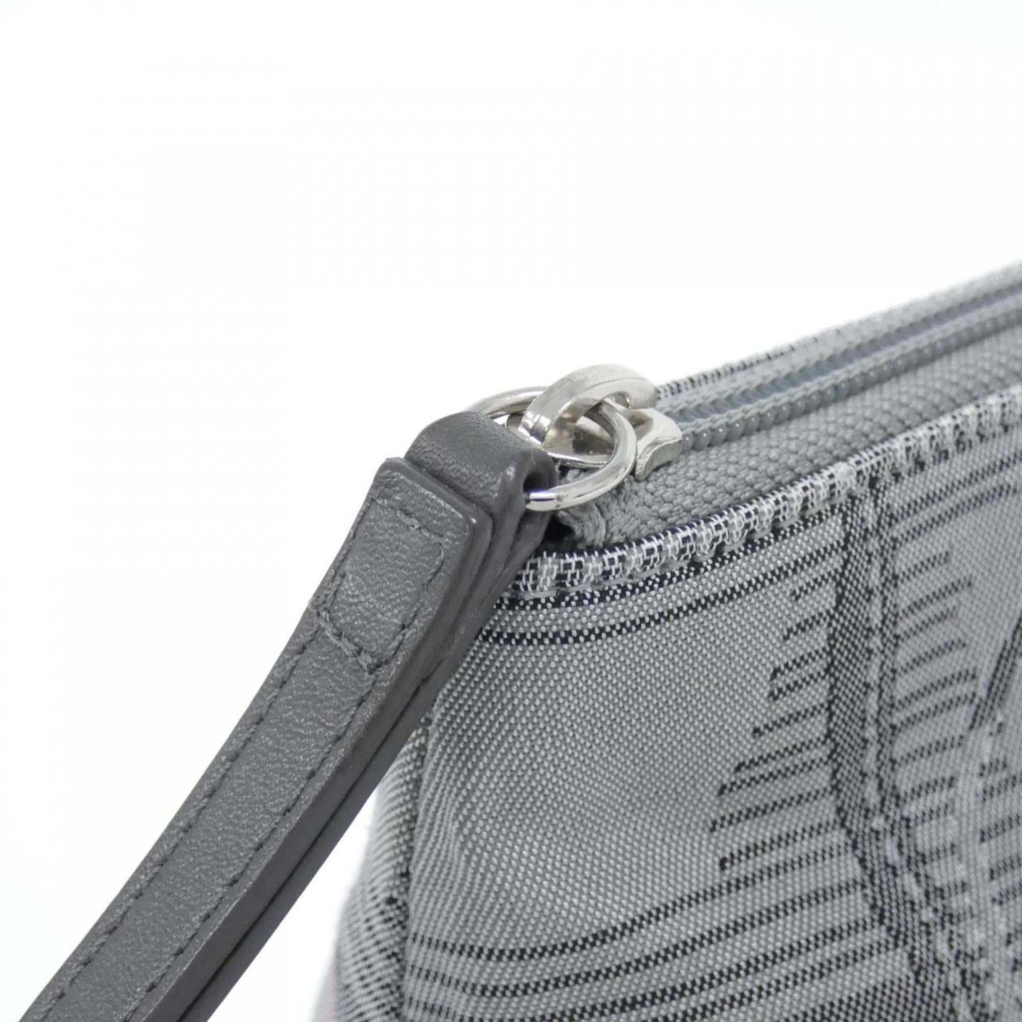 Chanel Gray Pink Nylon Pouch (Pre-Owned)