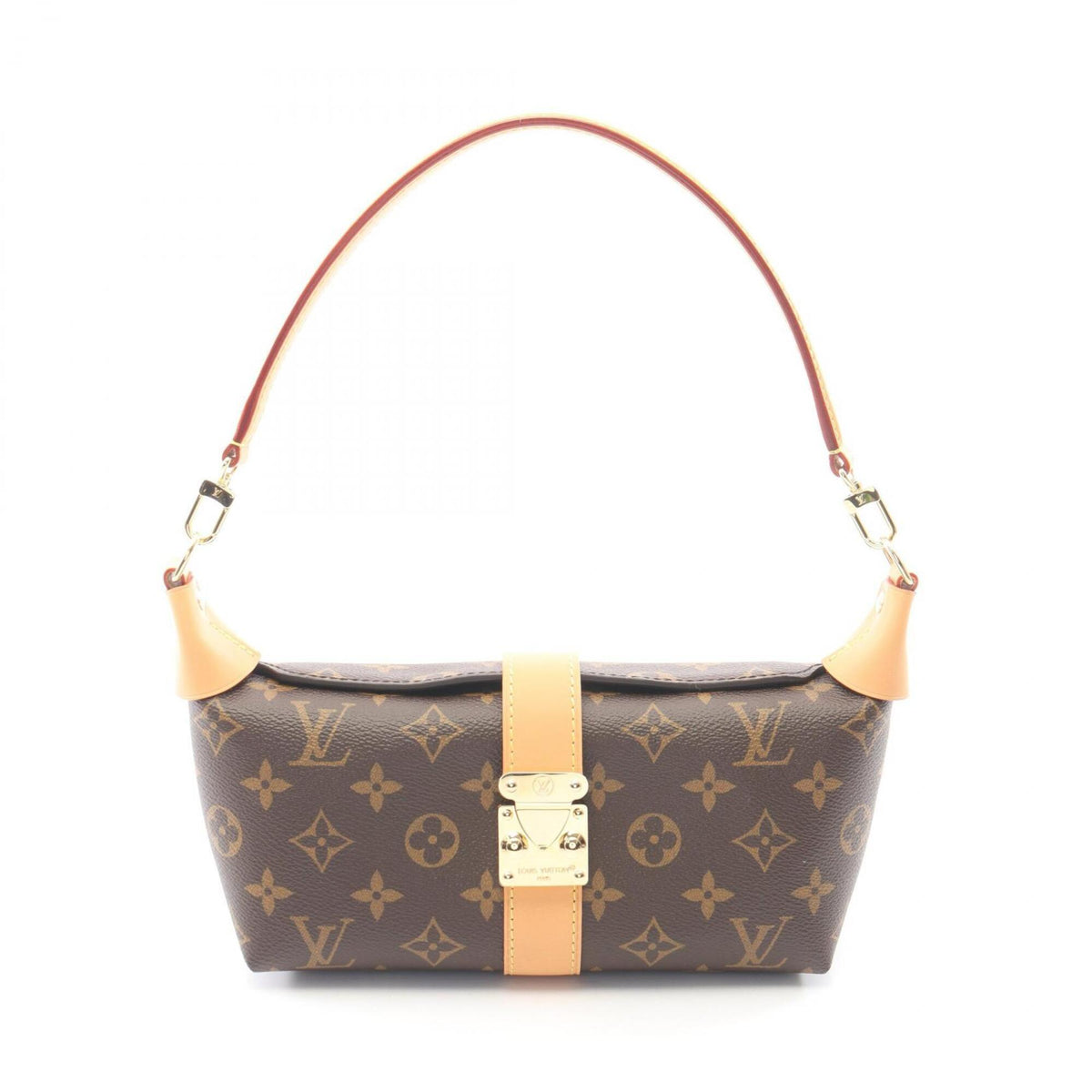 Louis Vuitton Brown Monogram Coated Canvas Leather Handbag Pochette (Pre-Owned)