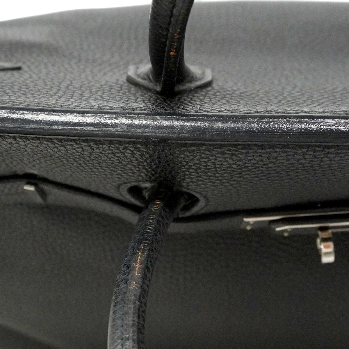 Hermes Black Togo Leather Handbag (Pre-Owned)