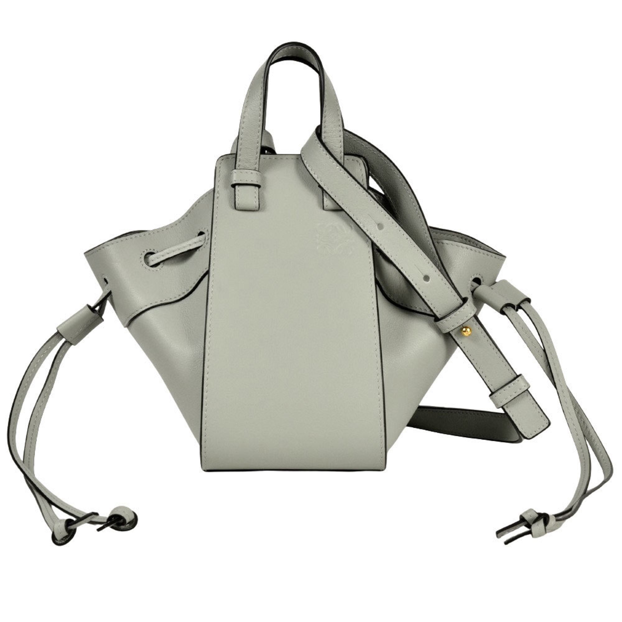 Loewe Hammock Gray Leather Shoulder Bag (Pre-Owned)