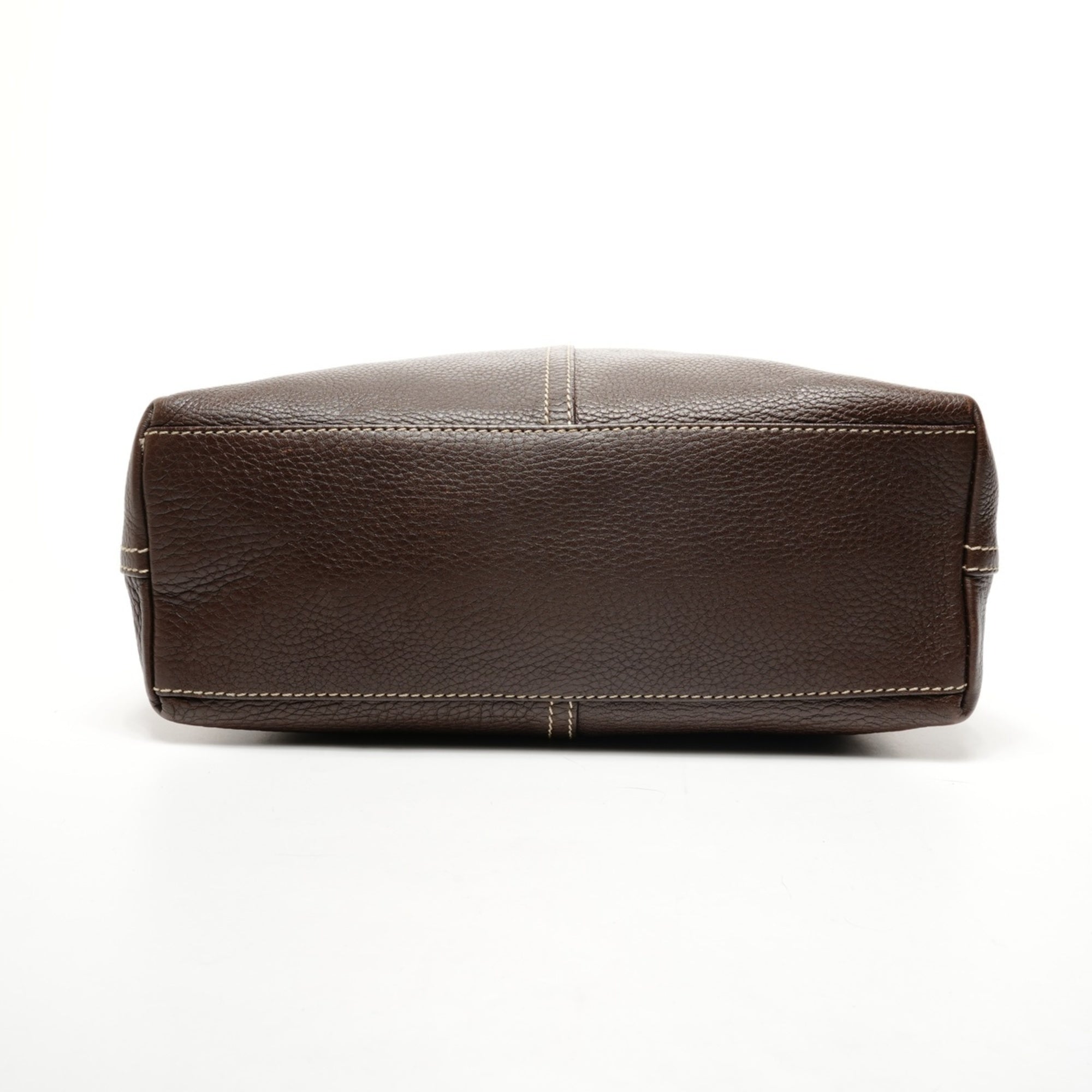 Prada Brown Leather Shoulder Bag (Pre-Owned)