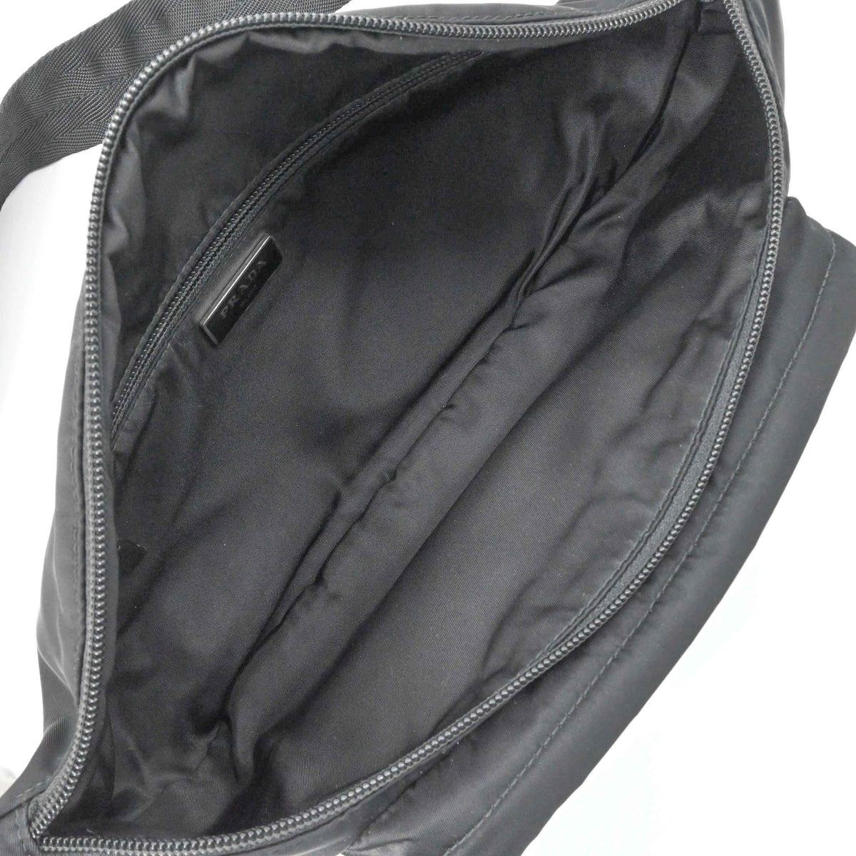 Prada Black Nylon Fanny Pack Sling Bag (Pre-Owned)