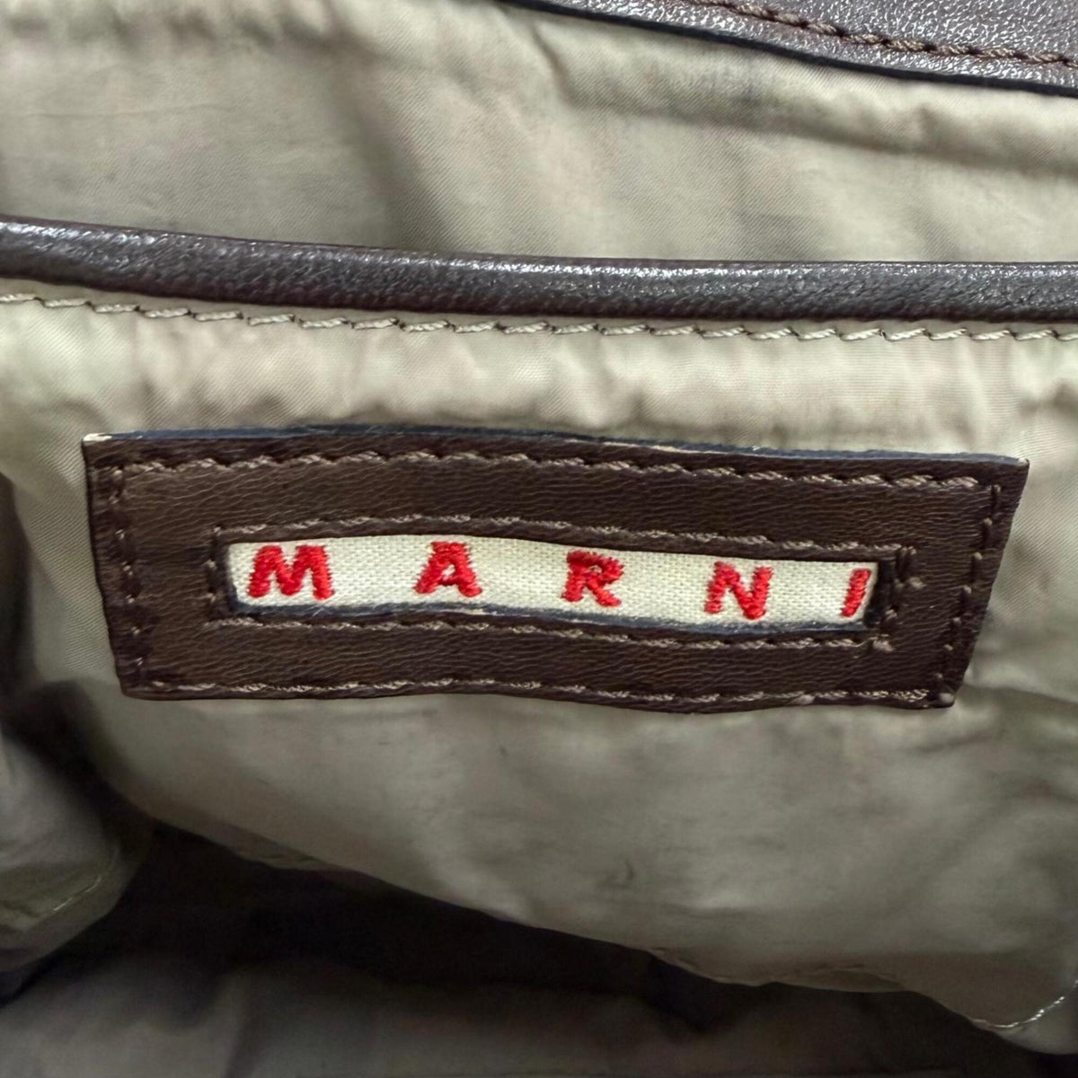Marni Brown Leather Shoulder Bag (Pre-Owned)