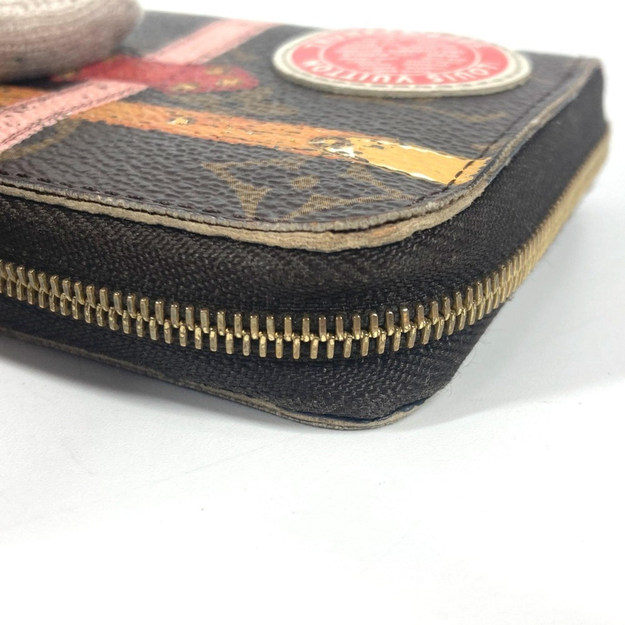 Louis Vuitton Monogram Brown Pink Monogram Coin Purse/Coin Case (Pre-Owned)