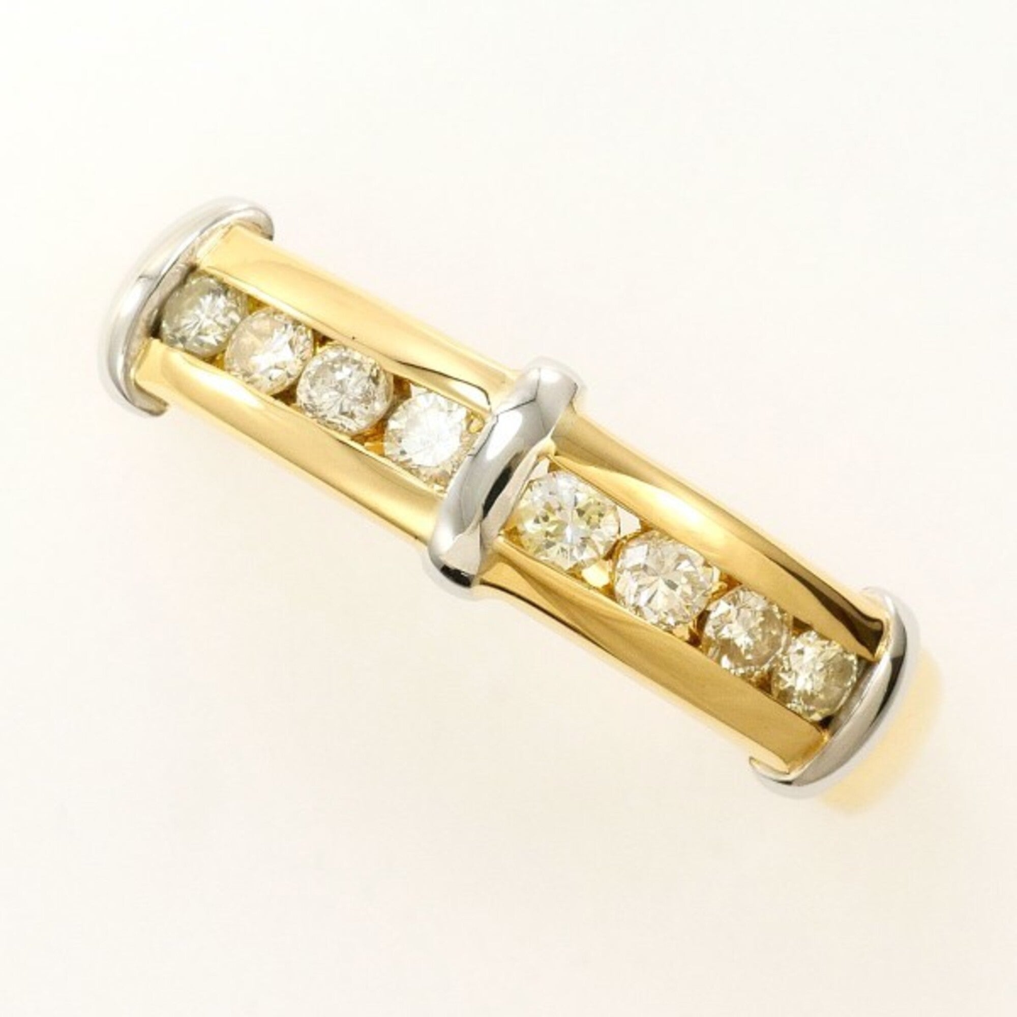 Unbranded Platinum Yellow Gold Yellow Gold (18K) Platinum 900 Band Ring (Pre-Owned)