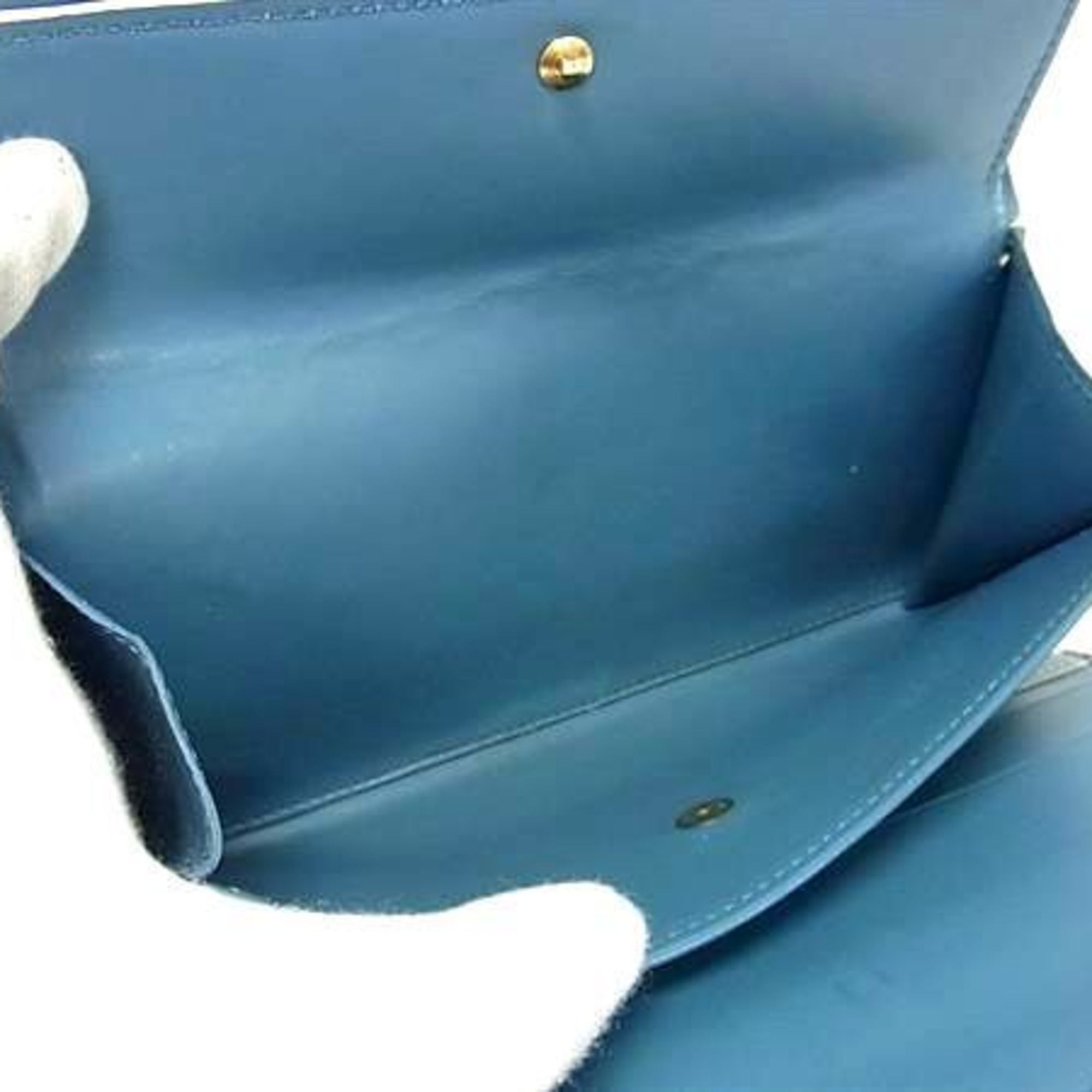 Louis Vuitton Suhali Blue Suhali Leather Coin Purse/Coin Case (Pre-Owned)