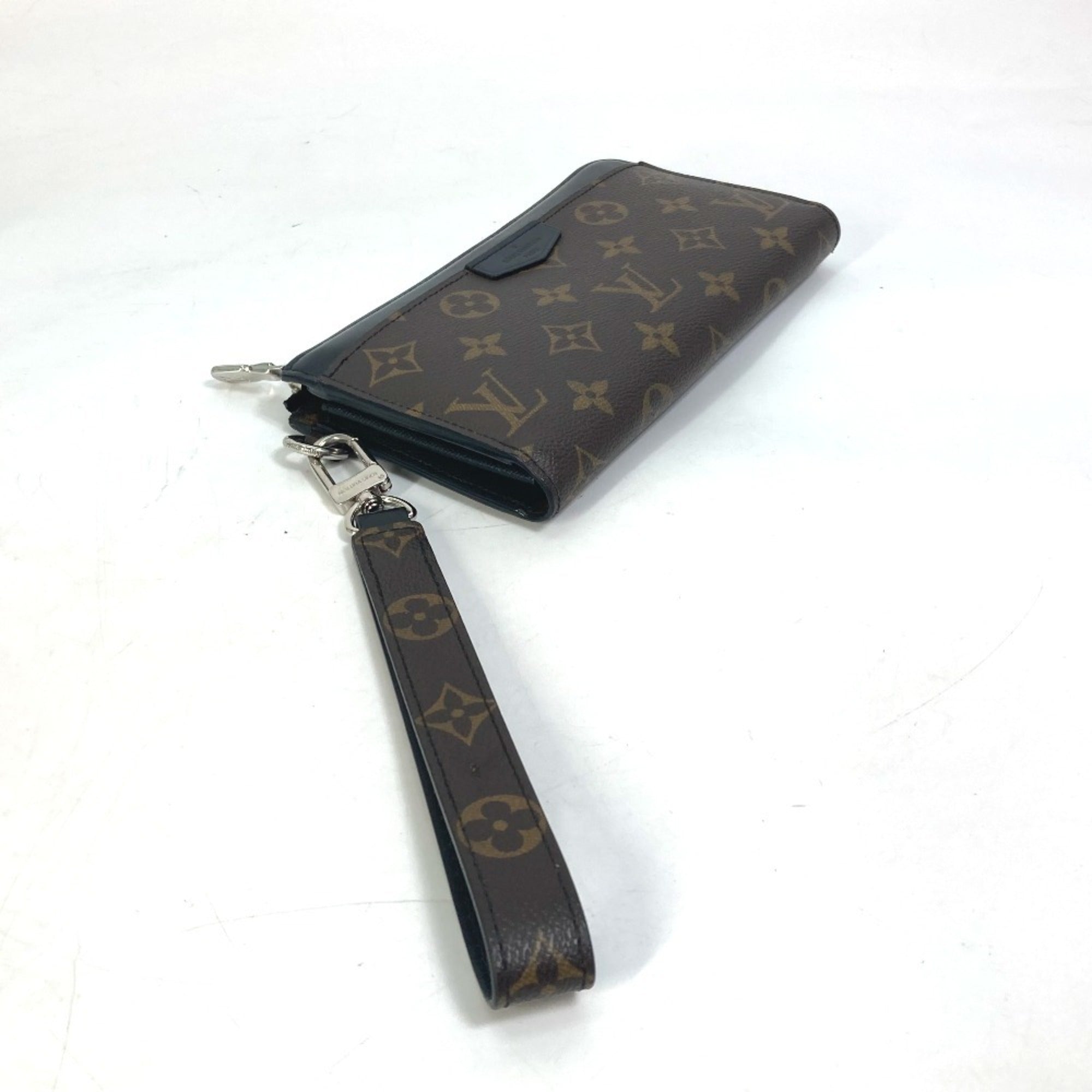 Louis Vuitton Monogram Macassar Black Brown Monogram Long Wallet (Bi-Fold) (Pre-Owned)