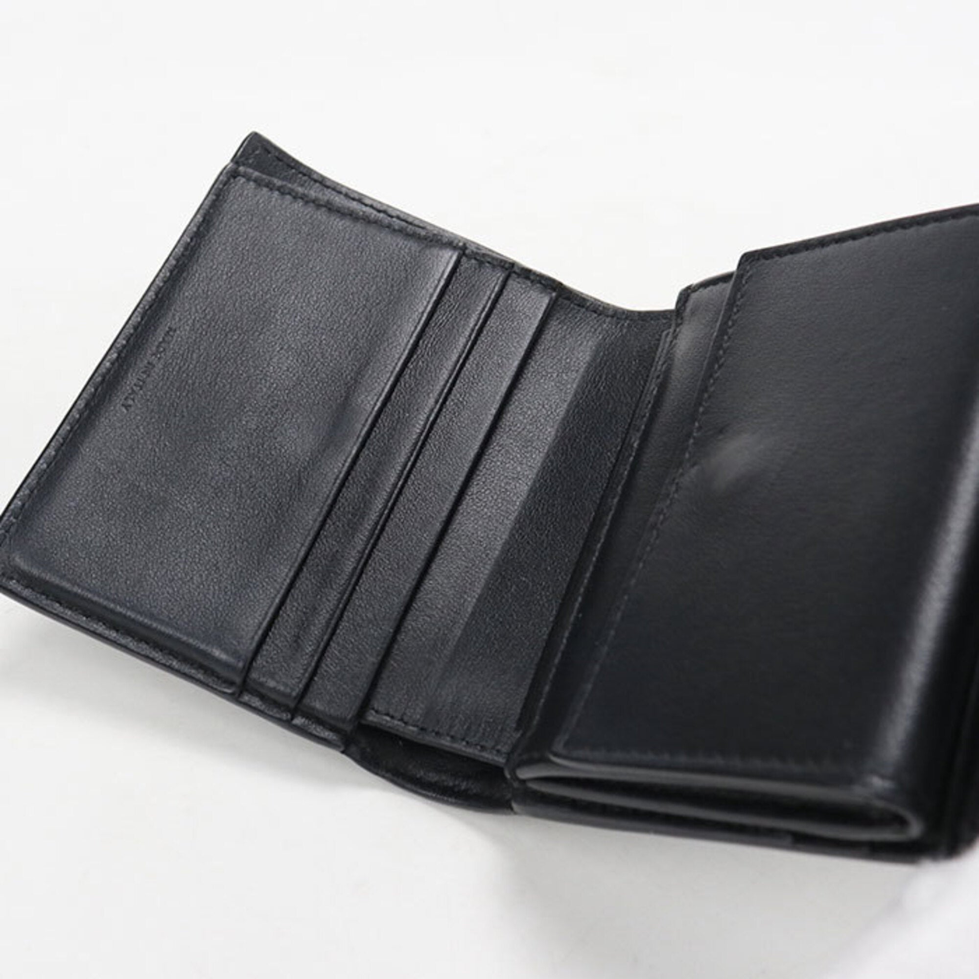 Celine Black Leather Wallet (Tri-Fold) (Pre-Owned)