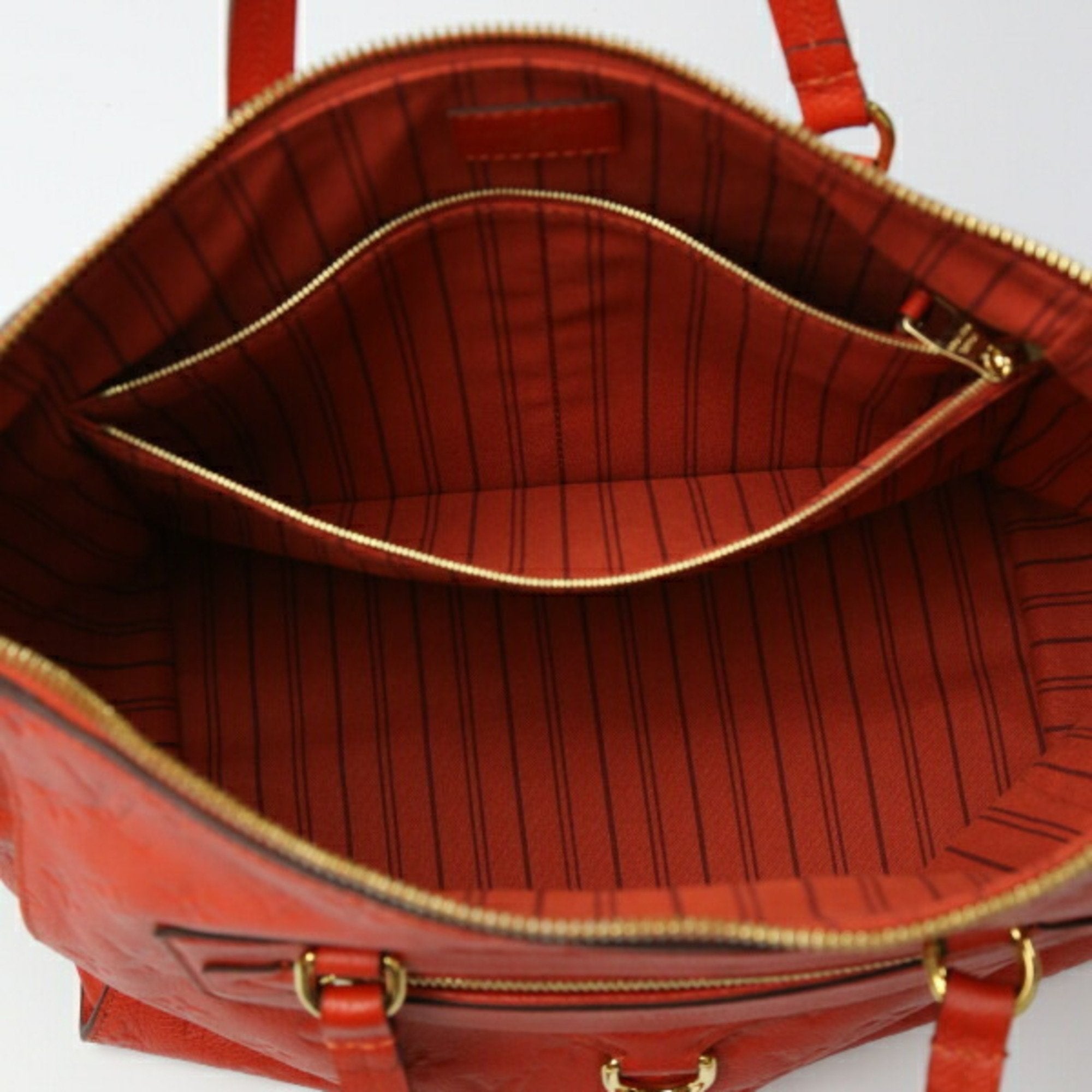 Louis Vuitton Red Color Monogram Empreinte Shoulder Bag Tote Bag (Pre-Owned)
