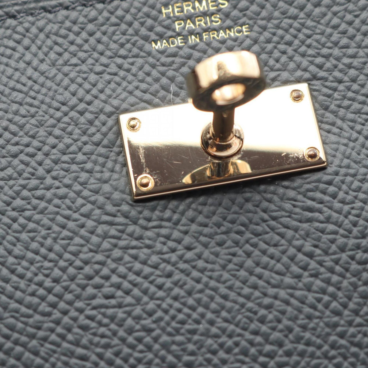 Hermes Gray Epsom Leather Handbag Shoulder Bag (Pre-Owned)