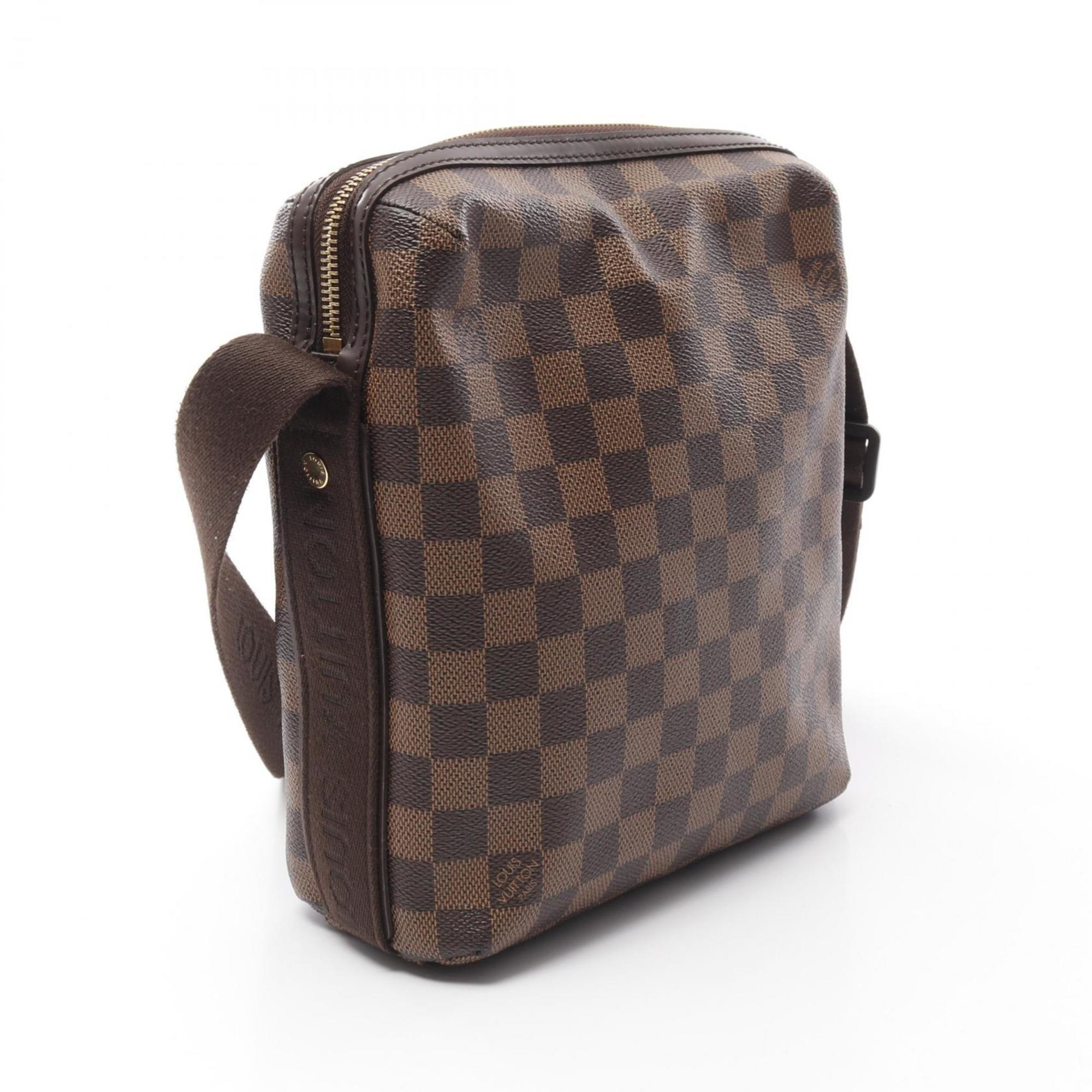 Louis Vuitton Brown Coated Canvas Leather Shoulder Bag (Pre-Owned)