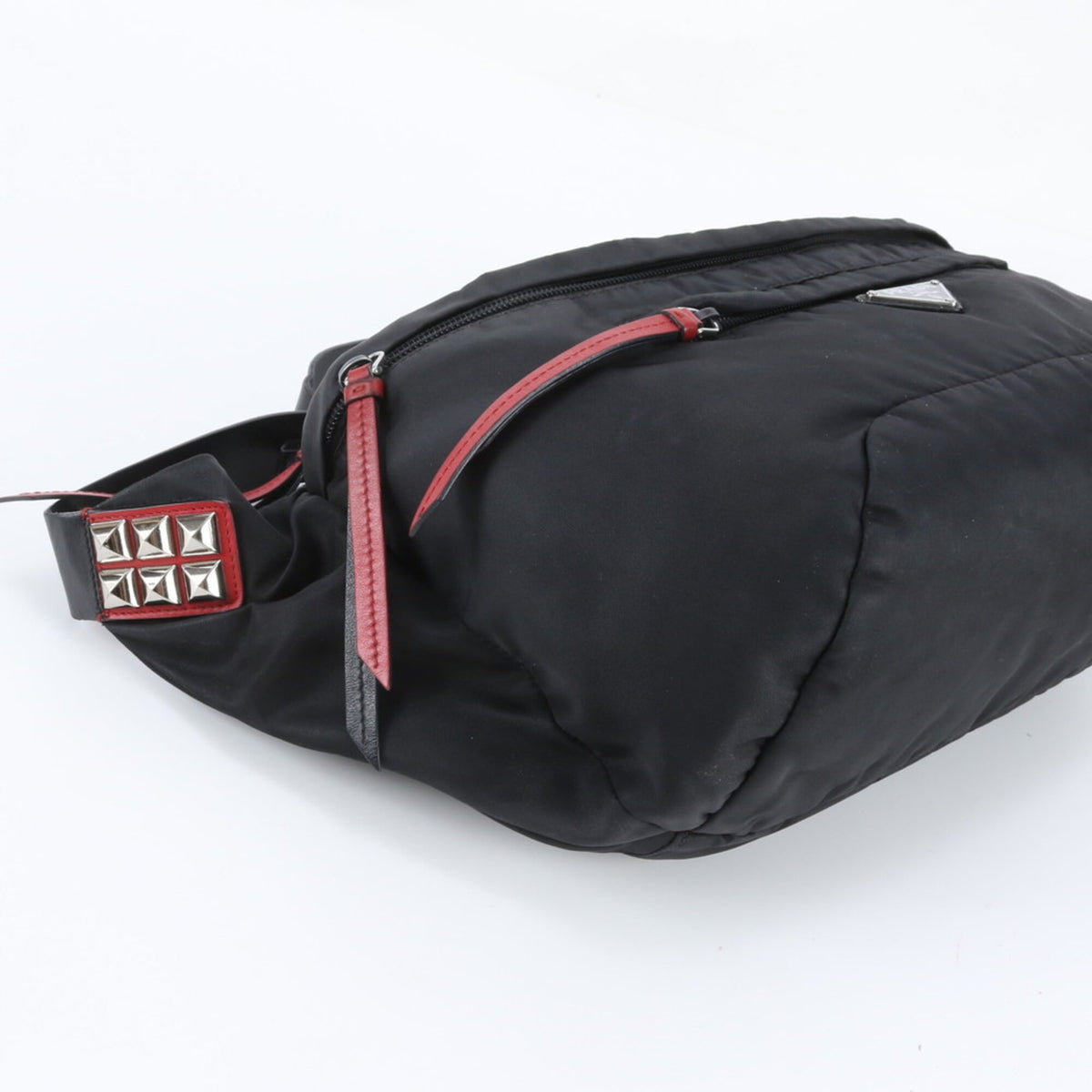Prada Black Leather Nylon Sling Bag (Pre-Owned)