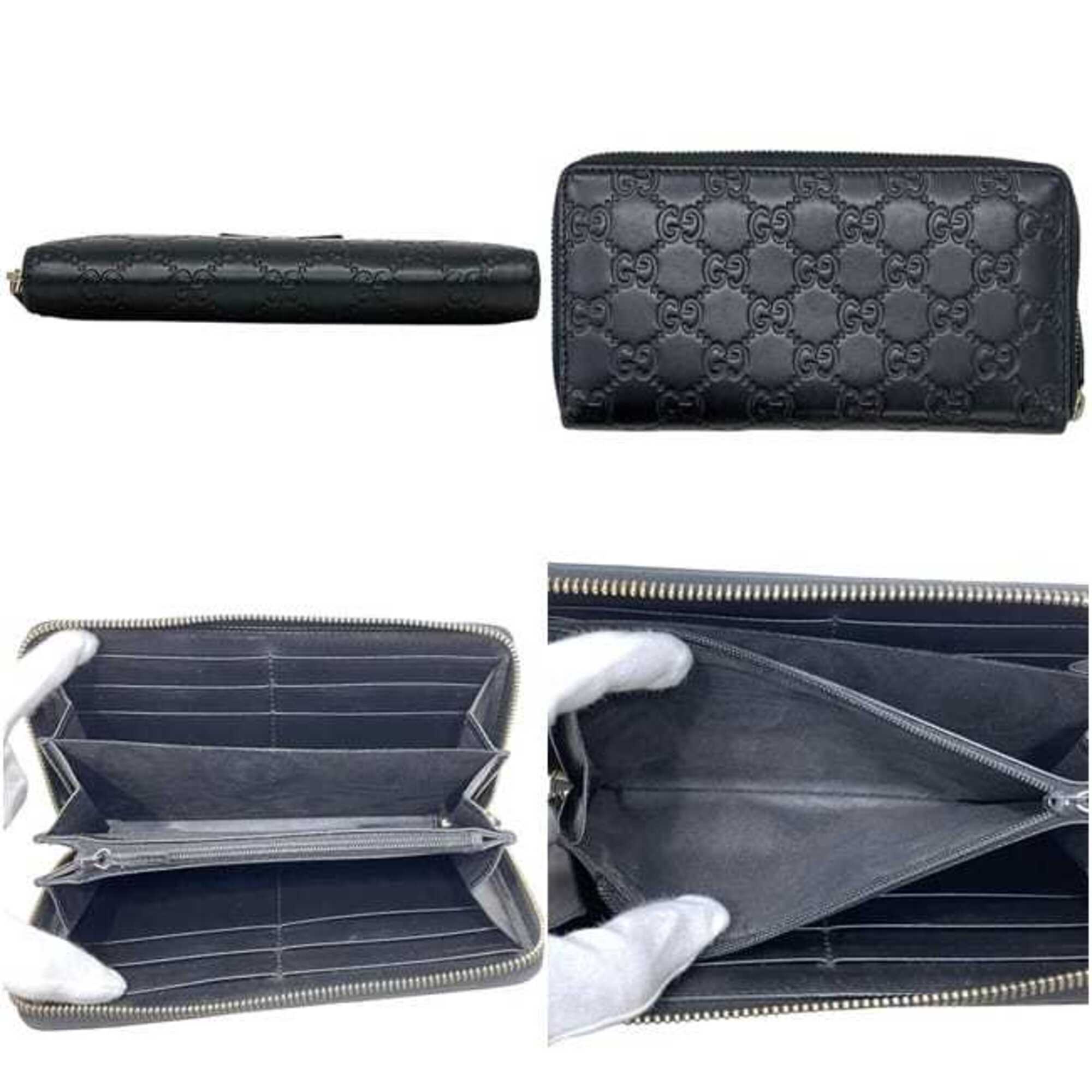 Gucci Black Leather Long Wallet (Bi-Fold) (Pre-Owned)