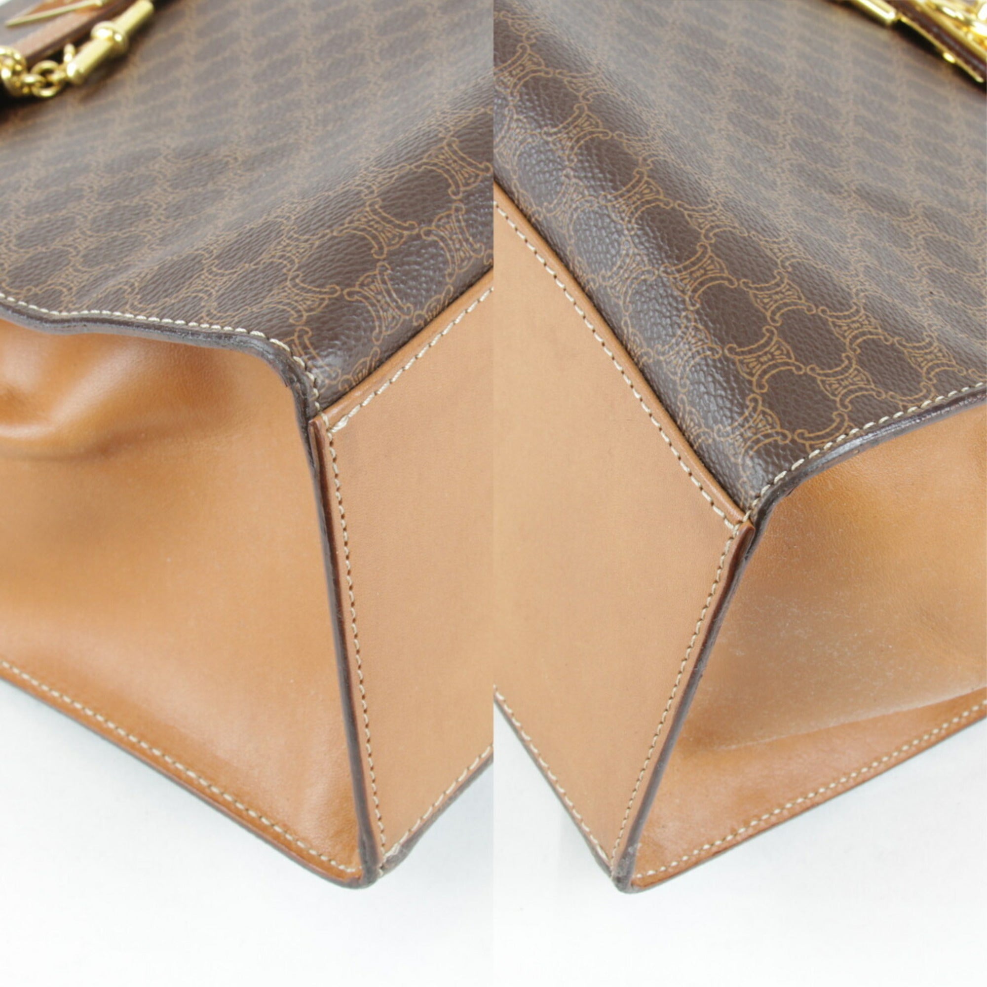 Celine Brown Pvc Handbag (Pre-Owned)