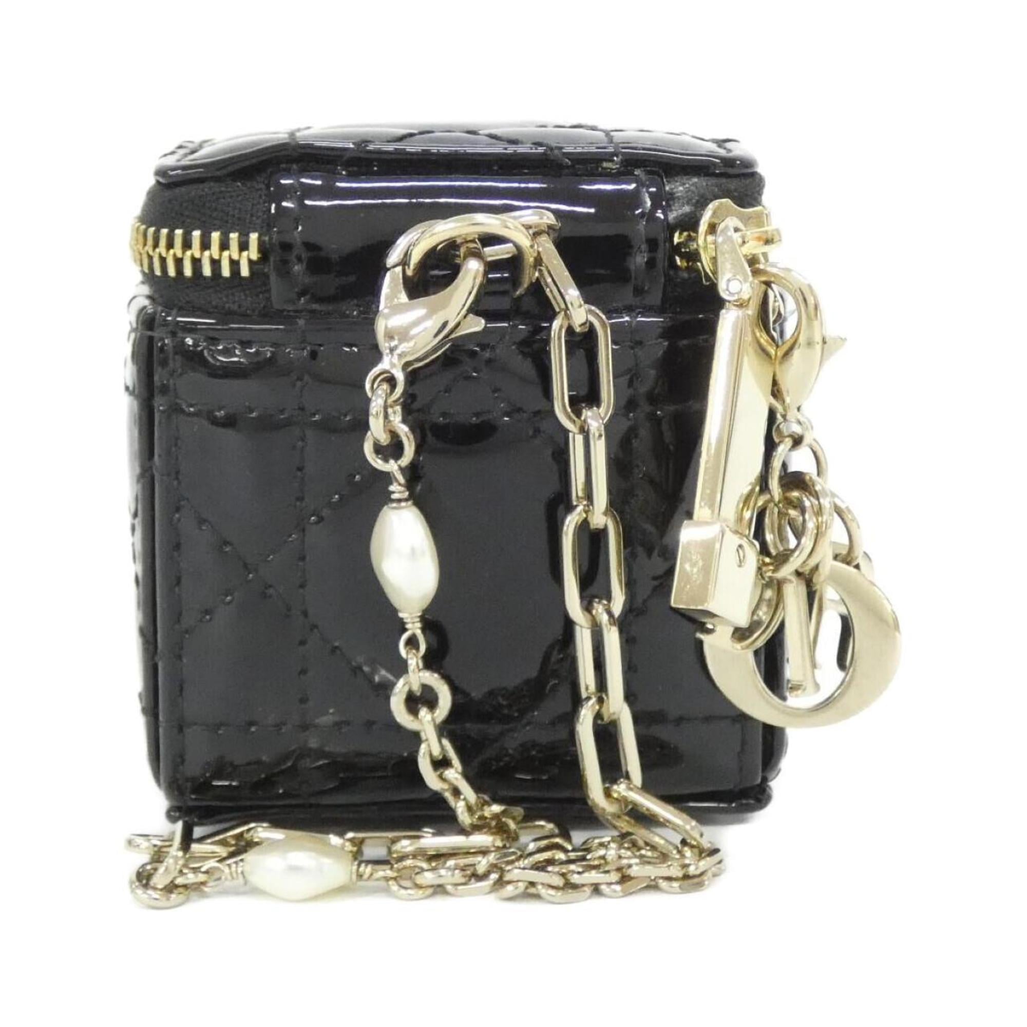 Christian Dior Black Leather Handbag Pouch (Pre-Owned)