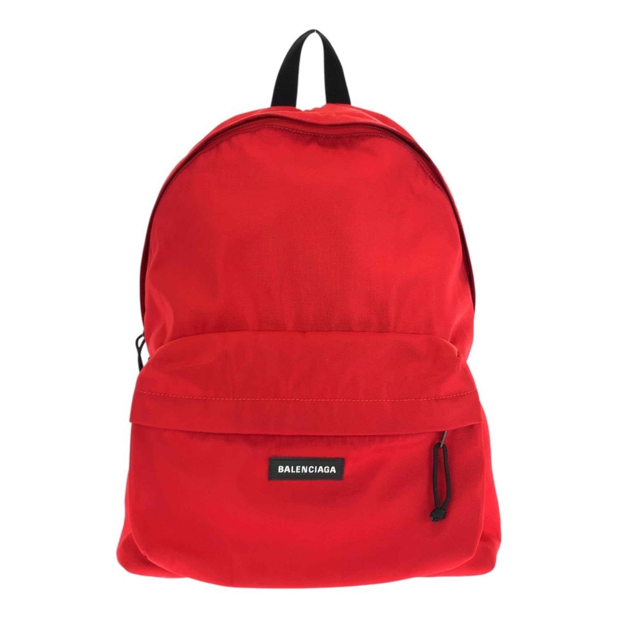 Balenciaga Black Red Color Canvas Backpack (Pre-Owned)