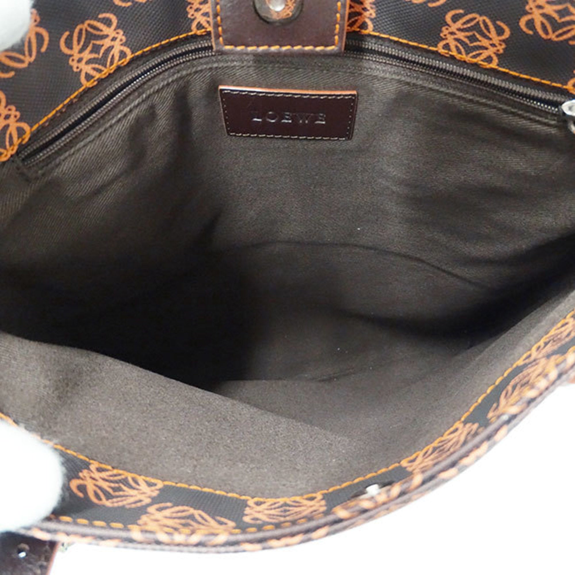 Loewe Brown Orange Pvc Tote Bag (Pre-Owned)