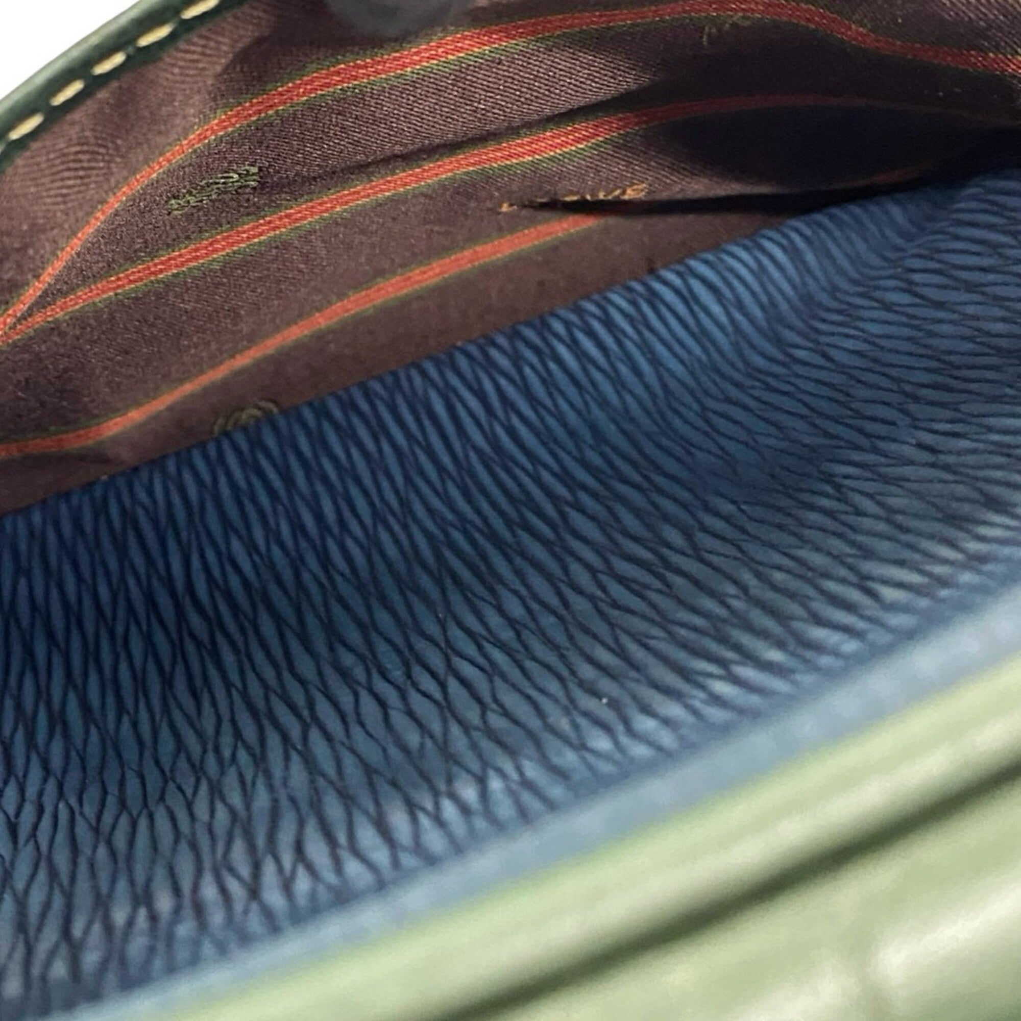 Loewe Blue Green Leather Pochette Shoulder Bag (Pre-Owned)