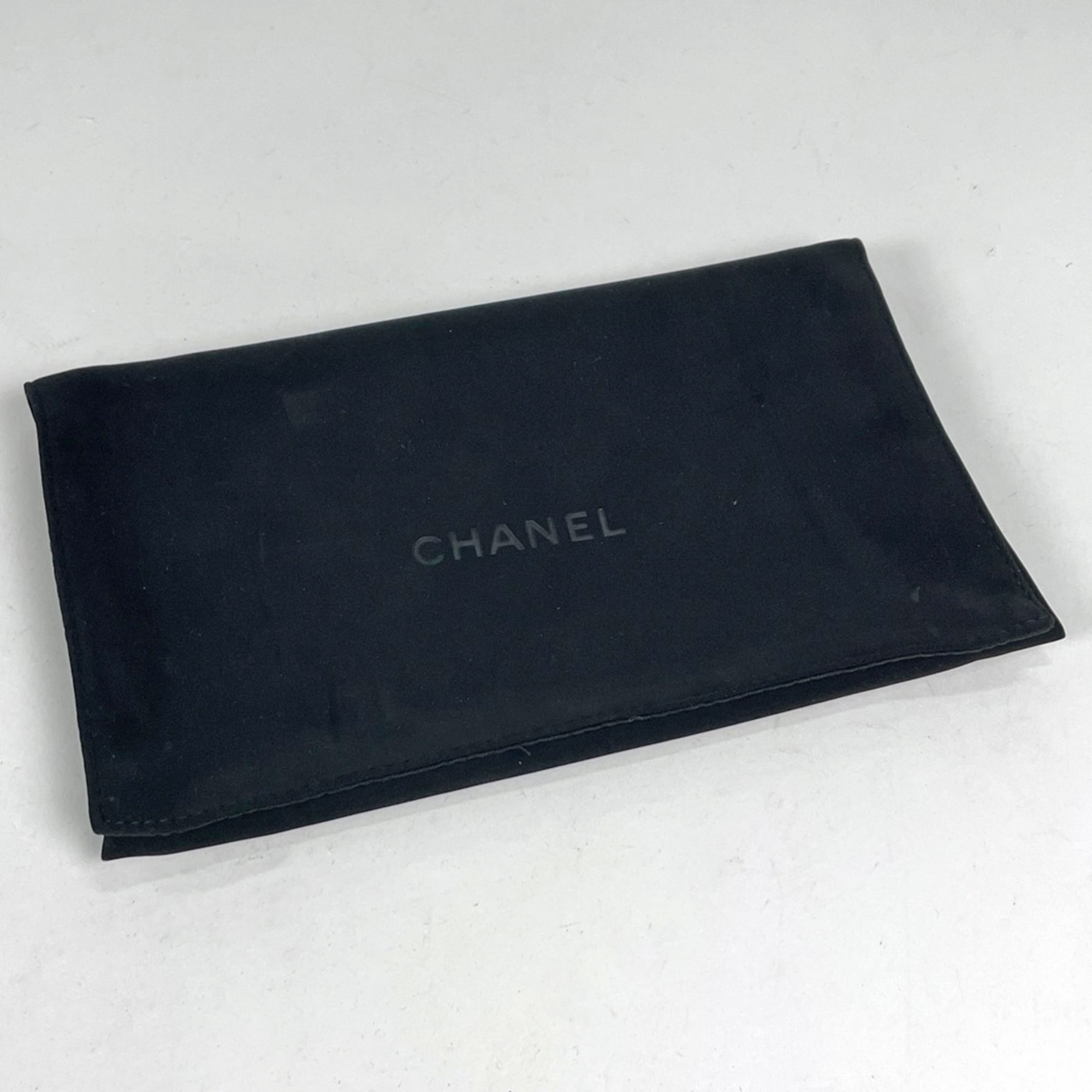 Chanel Black Grained Calfskin Long Wallet (Bi-Fold) (Pre-Owned)