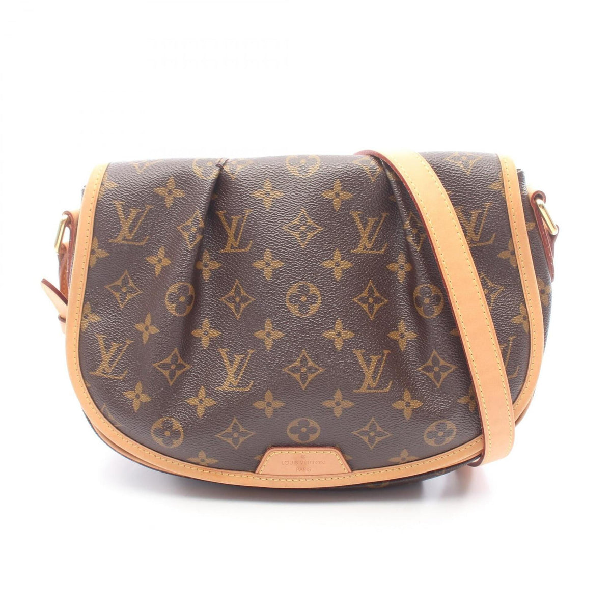 Louis Vuitton Brown Coated Canvas Monogram Leather Handbag Shoulder Bag (Pre-Owned)
