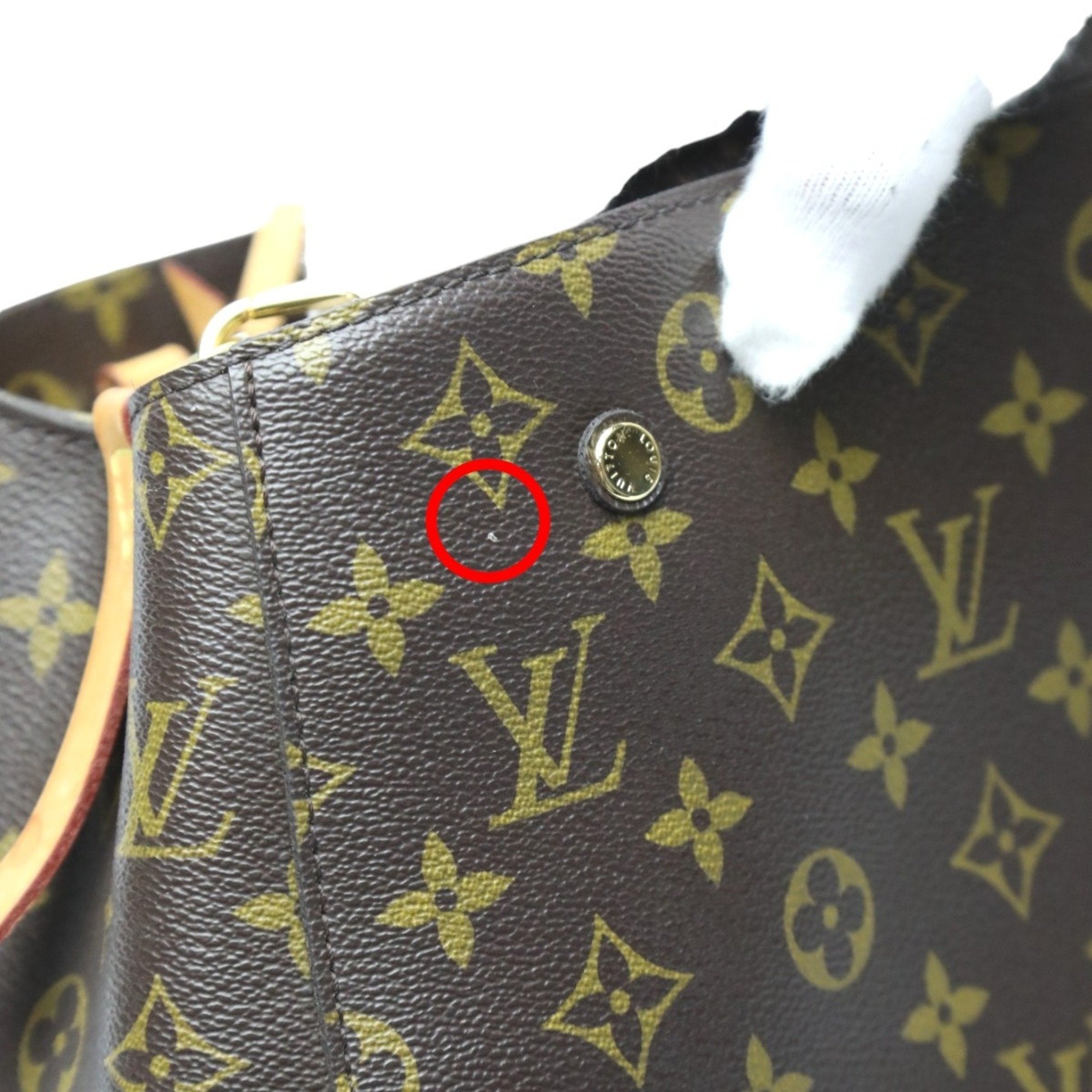 Louis Vuitton Brown Monogram Canvas Handbag Shoulder Bag (Pre-Owned)